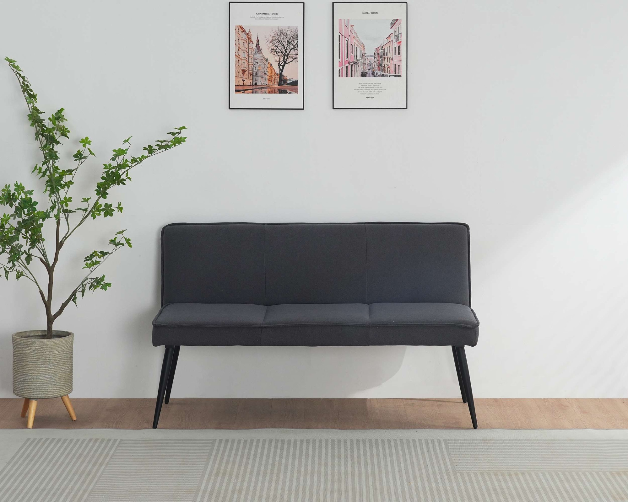 OTTO home Essbank »Ianna« schwarze Metallbeine, pflegeleichtem Webstoff Bezug, Breite 140 cm