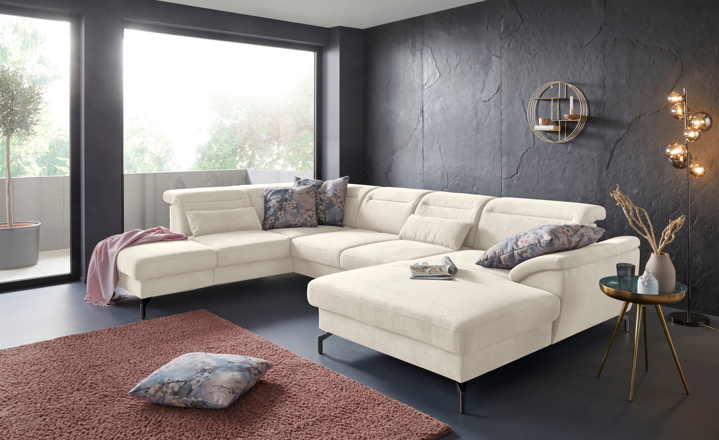 Sit & More Percy U-Shape Sectional Sofa Beige 4