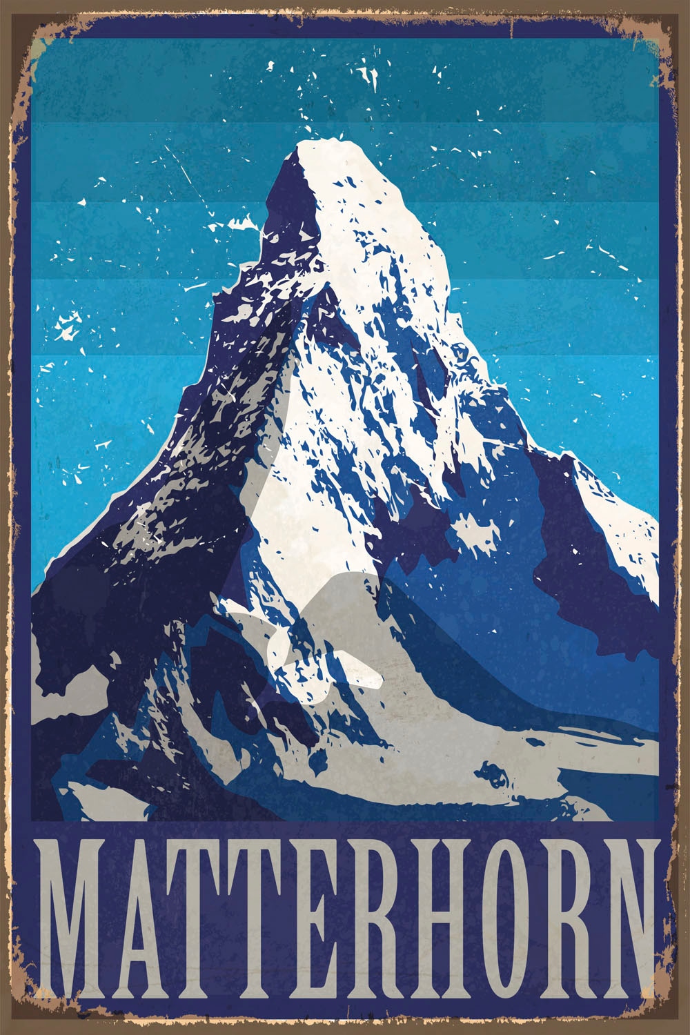 queence Metallbild "Matterhorn", Berge & Alpenbilder, (1 St.), Stahlschild, günstig online kaufen