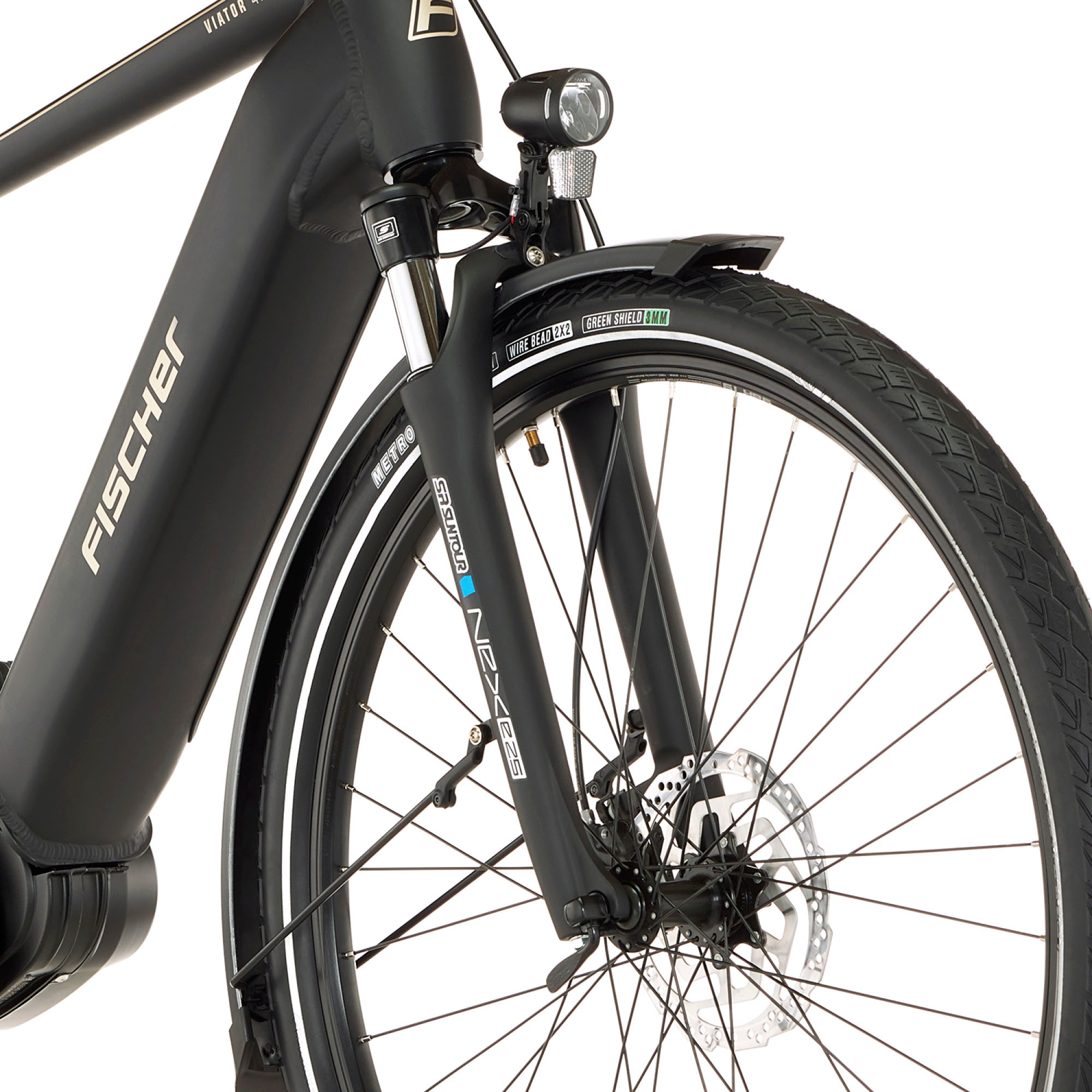 FISCHER Fahrrad E-Bike »VIATOR 4.2i 711 55«, 9 Gang, Shimano, Acera, Mittelmotor 250 W, (mit Faltschloss), Pedelec, Elektrofahrrad für Damen u. Herren