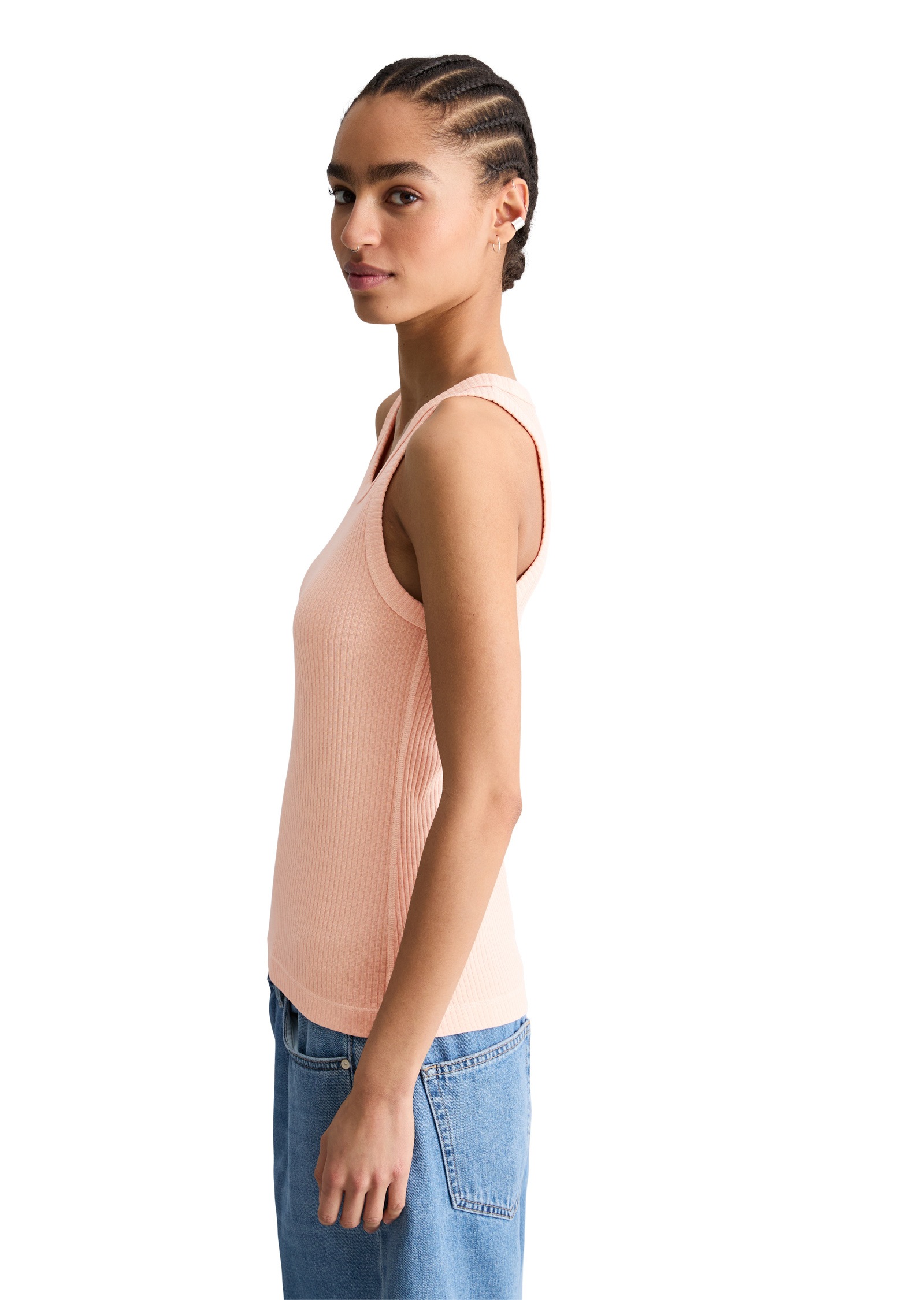 Marc OPolo DENIM T-Shirt "aus Organic-Cotton-Rib-Jersey" günstig online kaufen