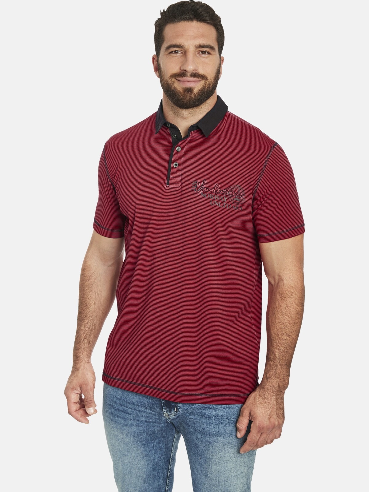 Jan Vanderstorm Poloshirt "Poloshirt EWERTH", mit kontrastfarbenen Kragen günstig online kaufen