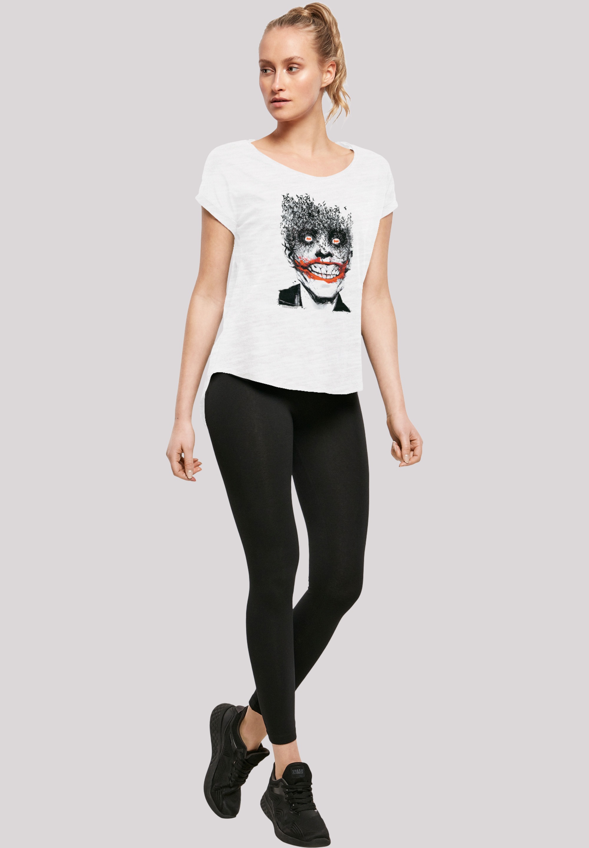 F4NT4STIC T-Shirt »Batman The Joker Bats«, Damen,Premium Merch,Lang,Longshirt,Bedruckt