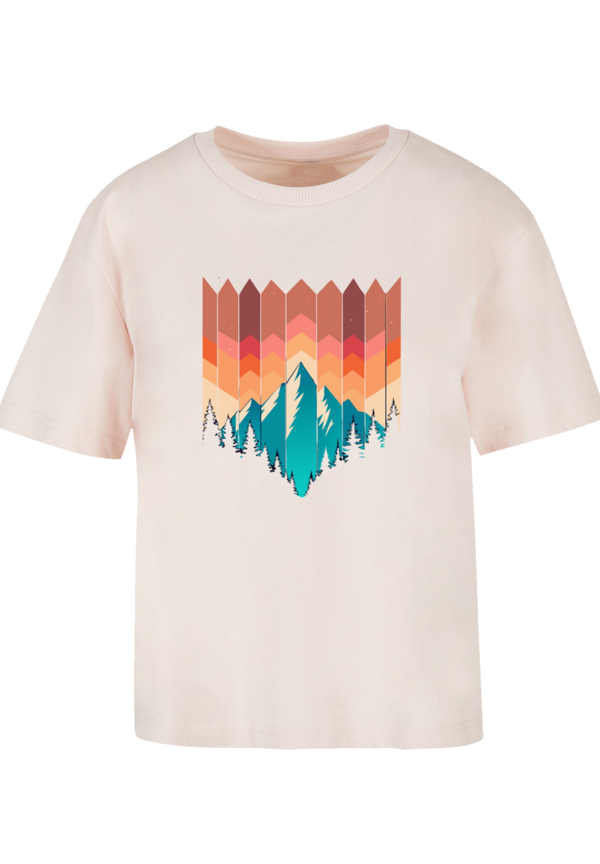 F4NT4STIC T-Shirt »Berg Sonnenuntergang Geometrisch«, Premium Qualität