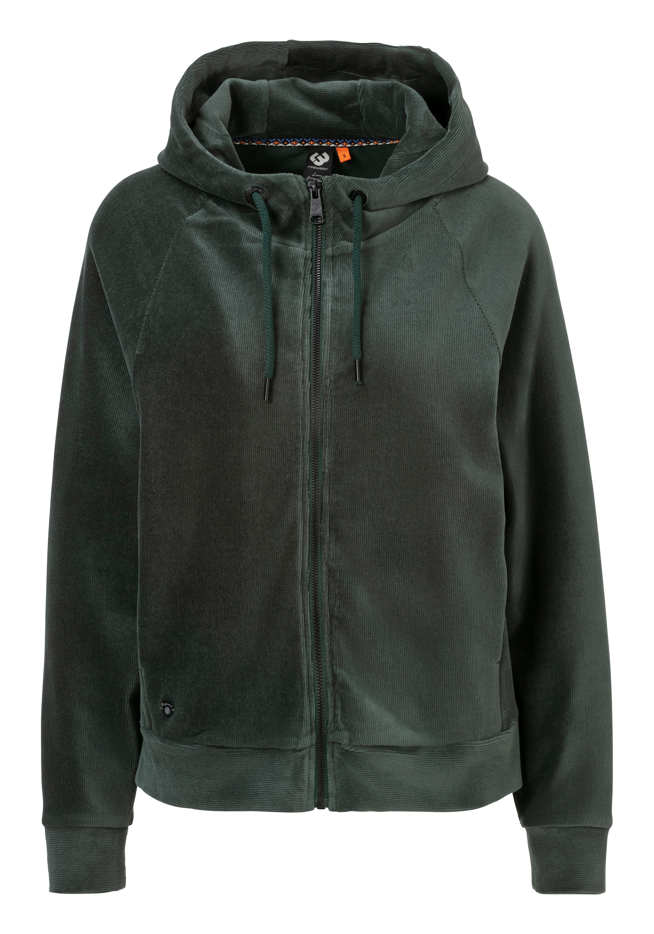 Ragwear Kapuzensweatjacke "CORDULY", weiche Nickiware