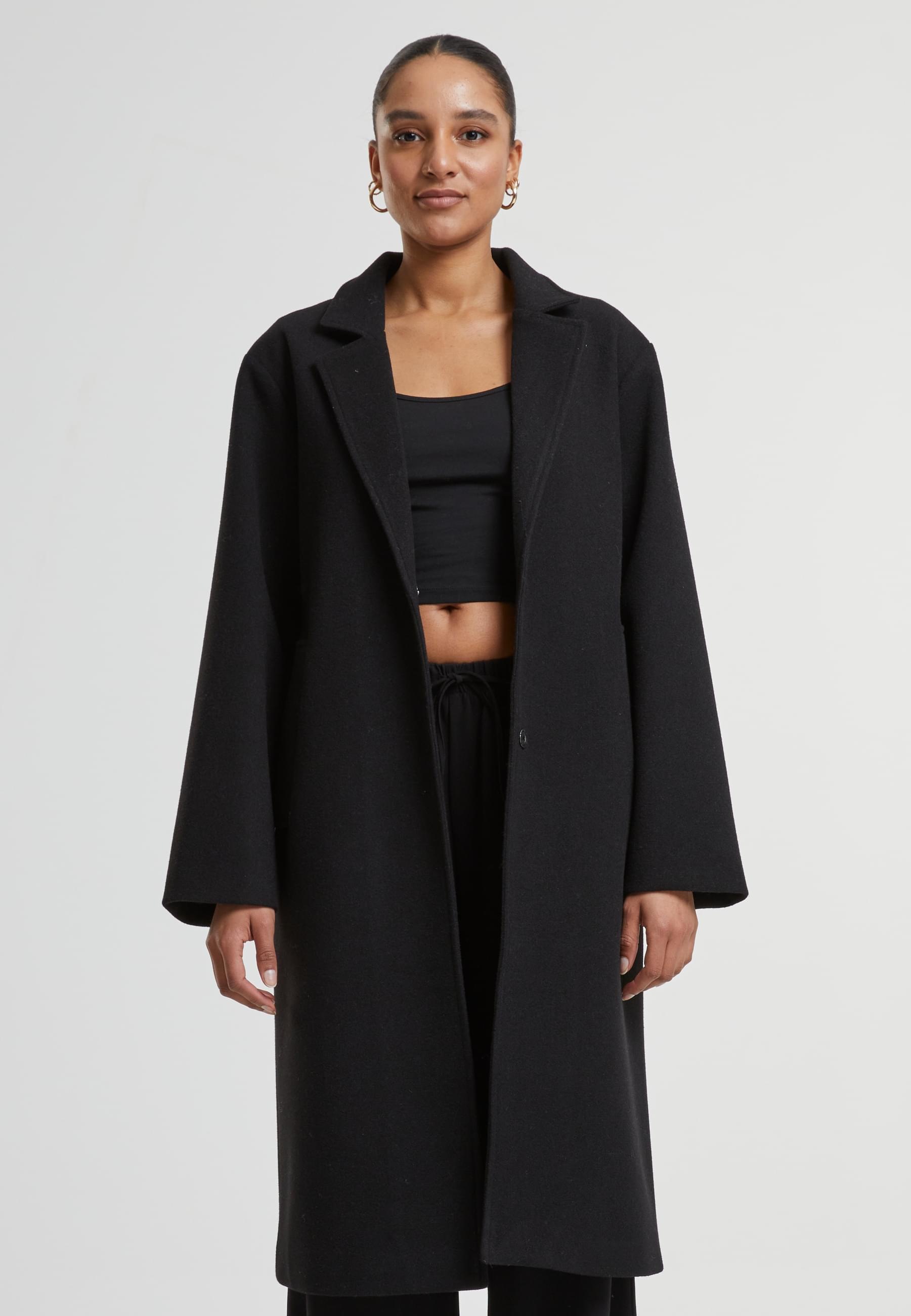 URBAN CLASSICS Winterjacke »Urban Classics Ladies Basic Coat«, (1 St.), ohne Kapuze