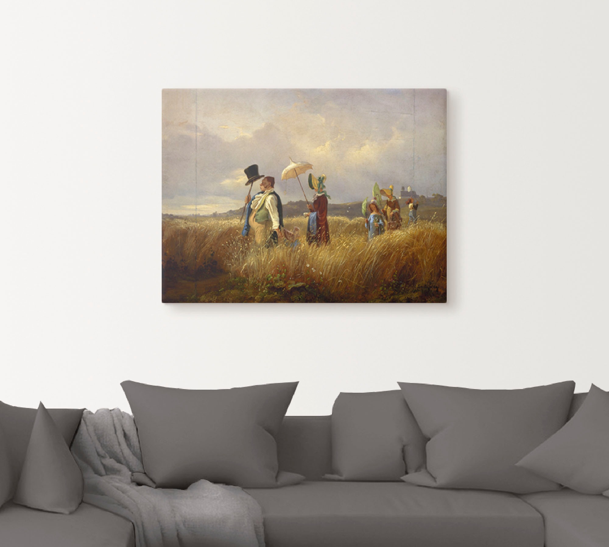 Thumbnail - Artland Leinwandbild "Der Sonntagsspaziergang. 1841" Gruppen & Familien 1 Stk. tlg. als Leinwandbild, Poster in verschie...
