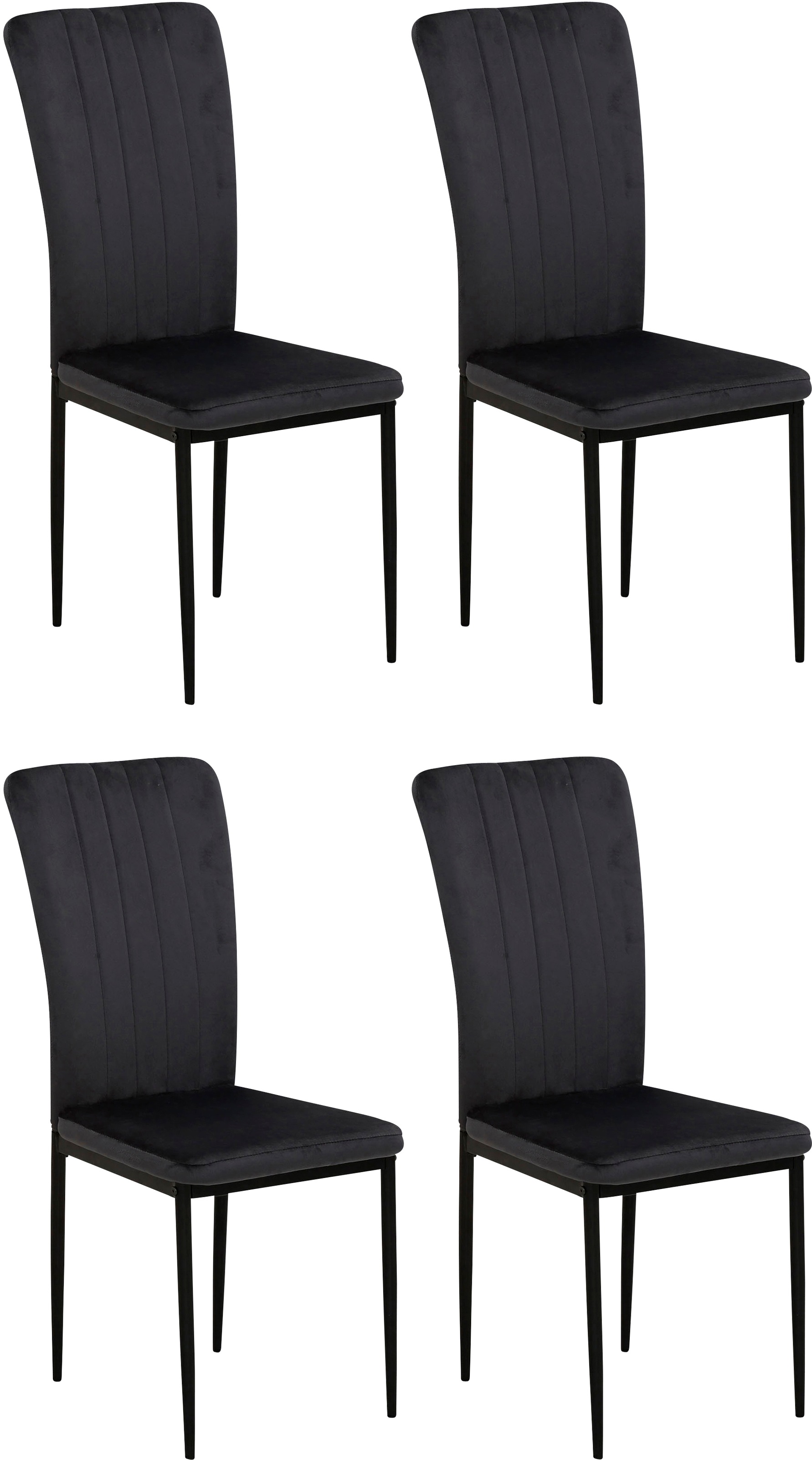 Home affaire 4-Fußstuhl "Bergamo" (Set) 4 Stk.erhältlich in Samt, Vintage-M günstig online kaufen