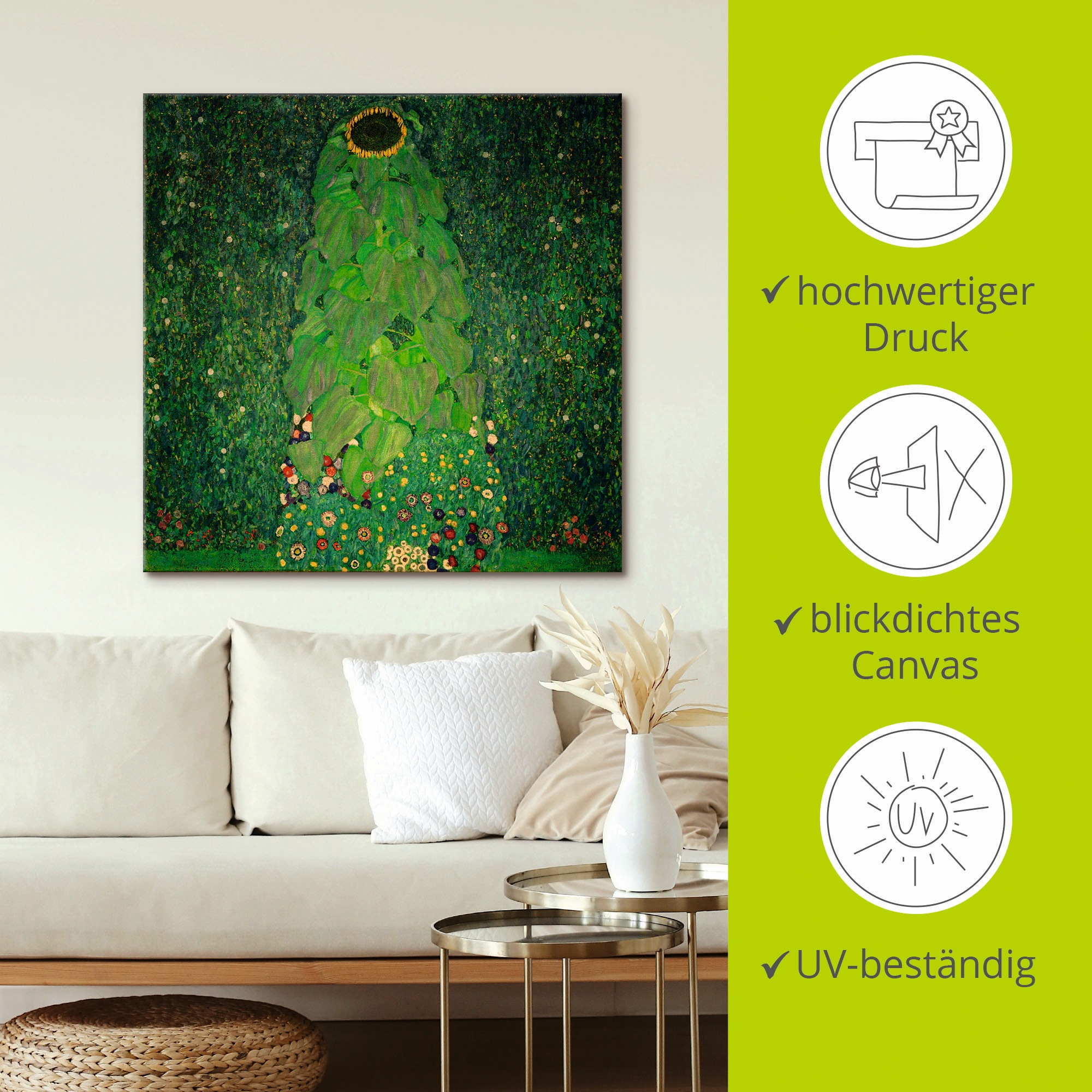 Artland Wandbild »Die Sonnenblume«, Blumen, (1 St.), als Leinwandbild, Poster in verschied. Größen