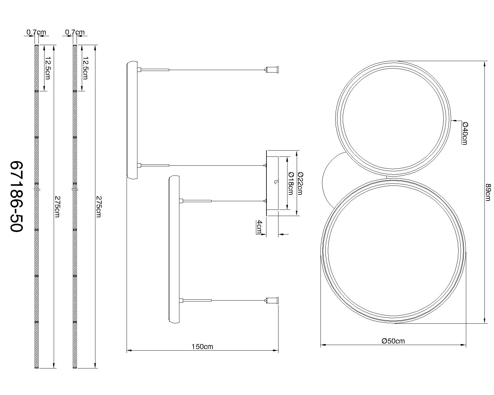GLOBO LIGHTING Hängeleuchte »BRIGGS« LED-Modul 1 Stk. warmweiß - kaltweiß Hängelampe Esszimmer-Leuchte Esstischleuchte Wohnzimmer