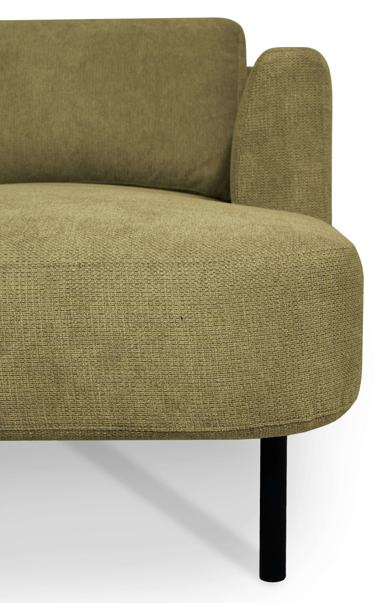 Places of Style Wohnlandschaft »Cesola«, in weichem Chenille-Stoff, Breite 327 cm, mit schwarzen Metallfüßen