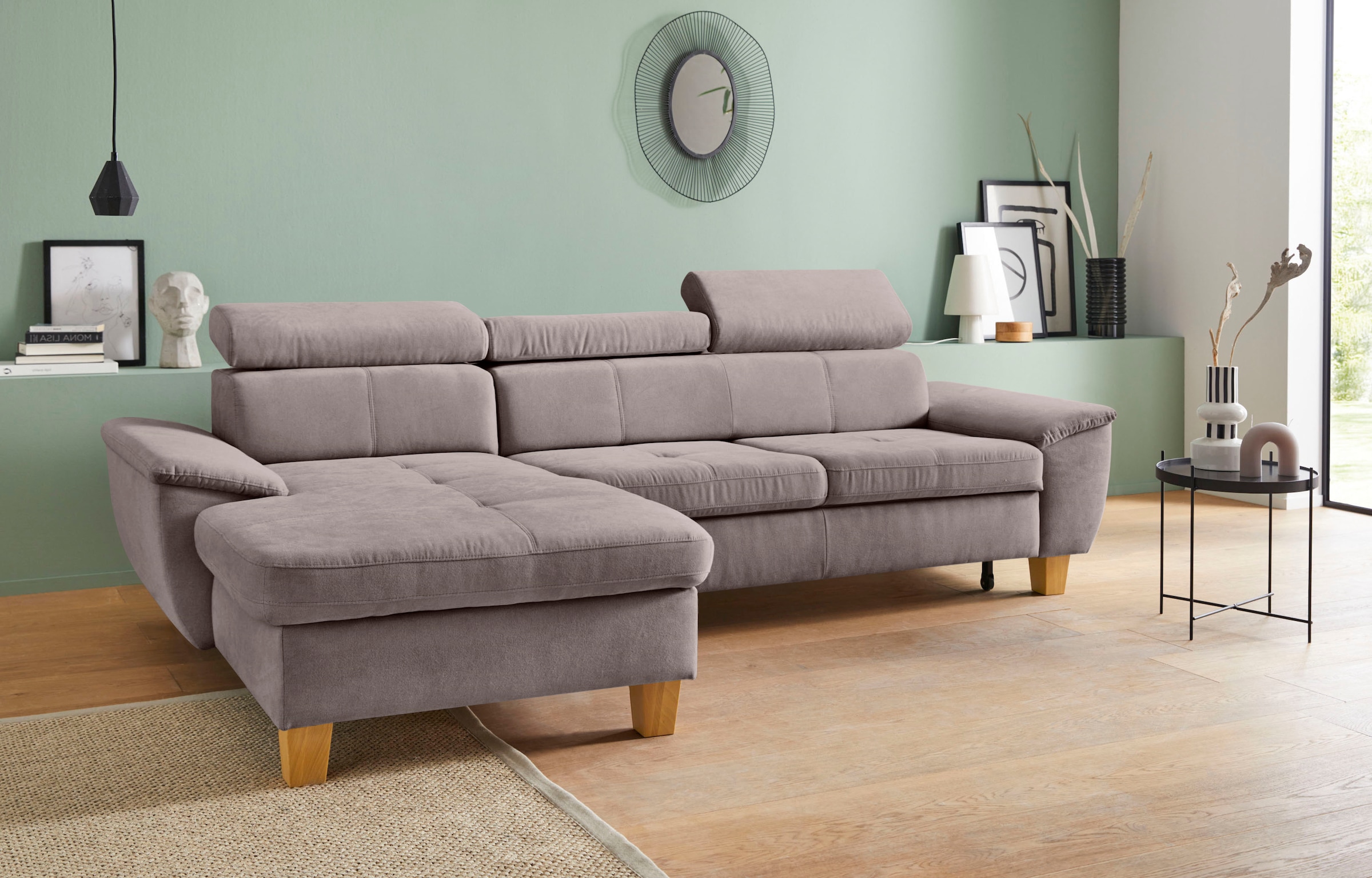 exxpo - sofa fashion Ecksofa "Enya, aufwendige Detailverarbeitung, hoher Si günstig online kaufen