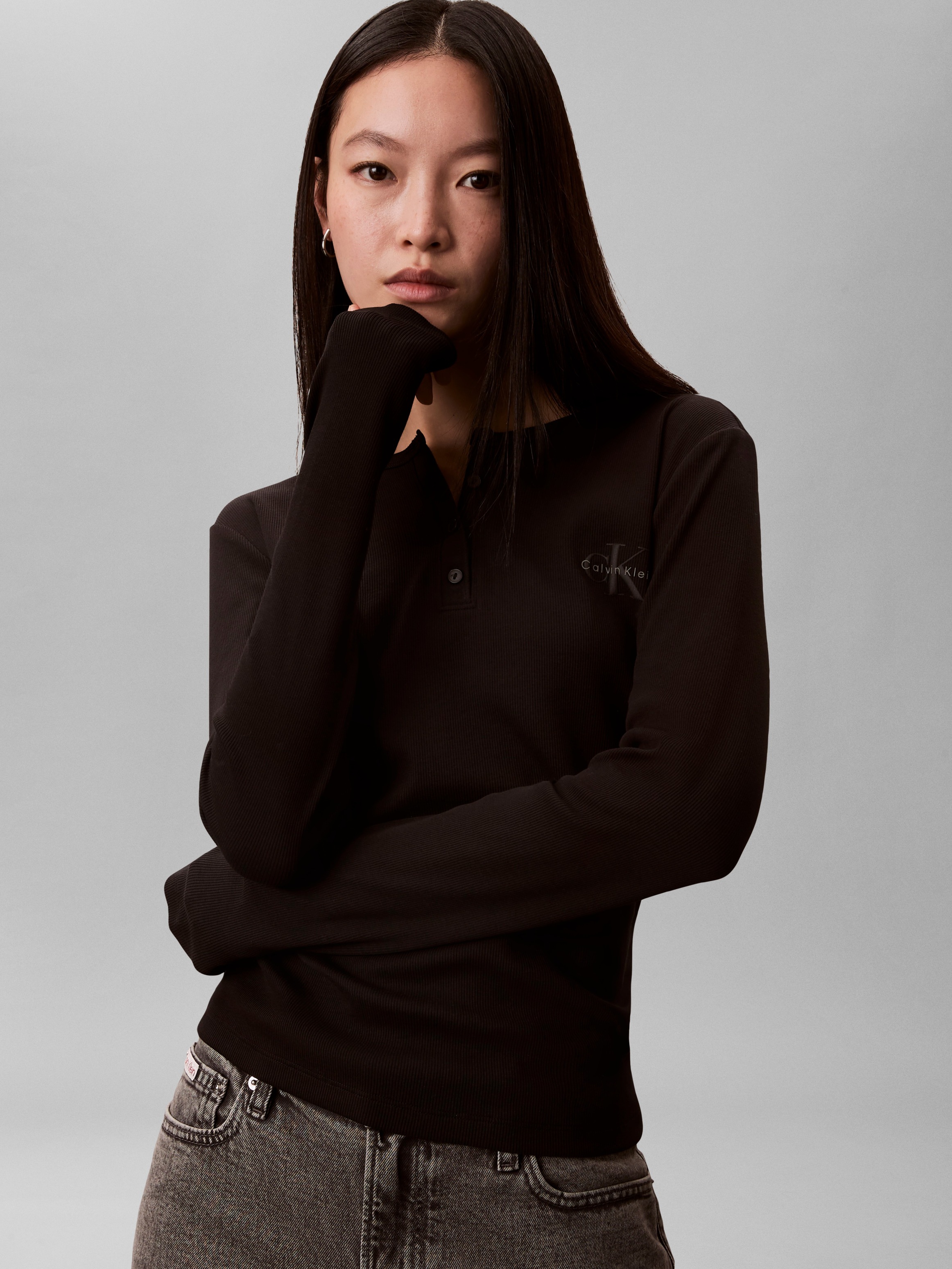 Calvin Klein Jeans Langarmbluse günstig online kaufen