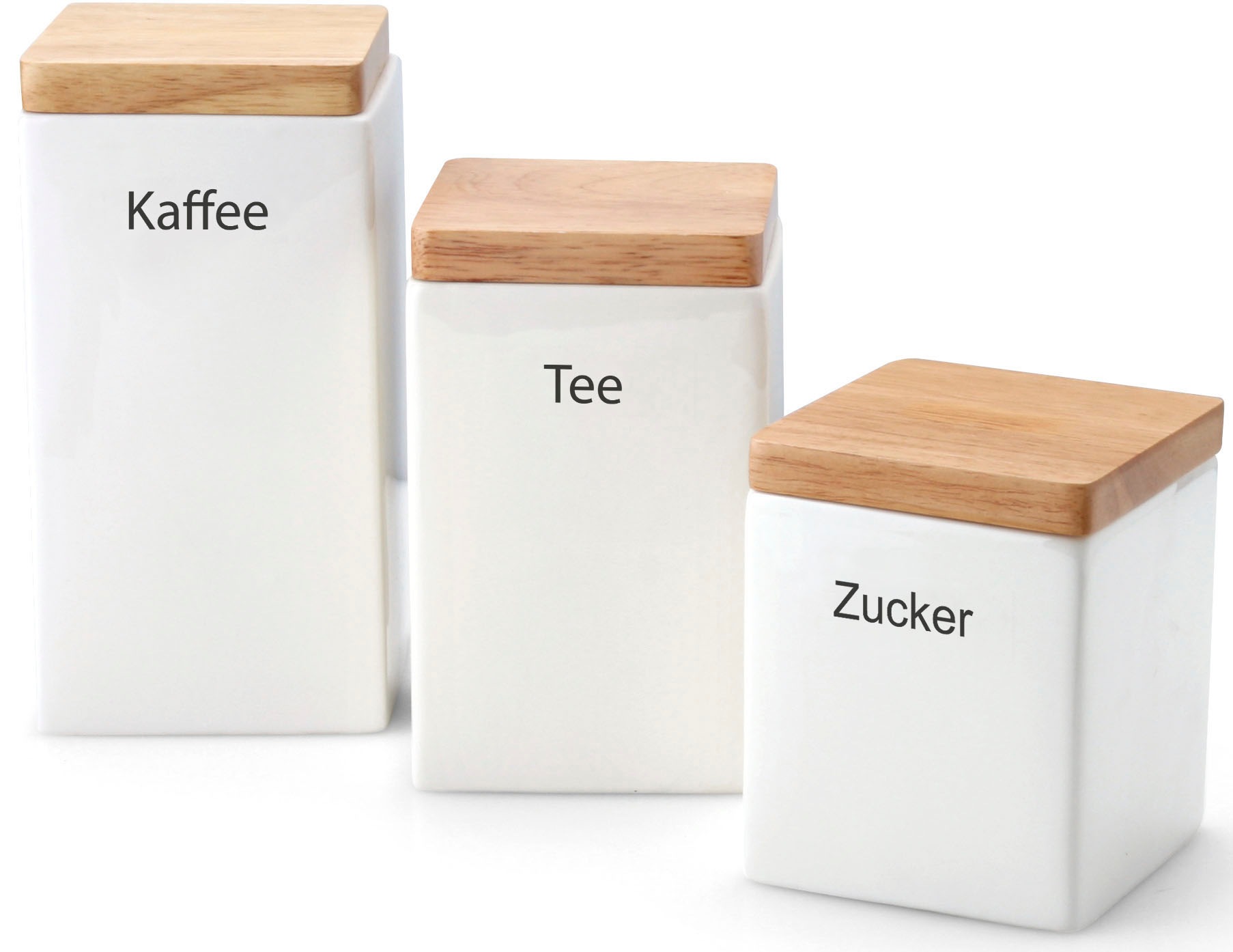 Continenta Vorratsdose, (1 tlg.), mit Holzdeckel, luftdichter Verschluss
