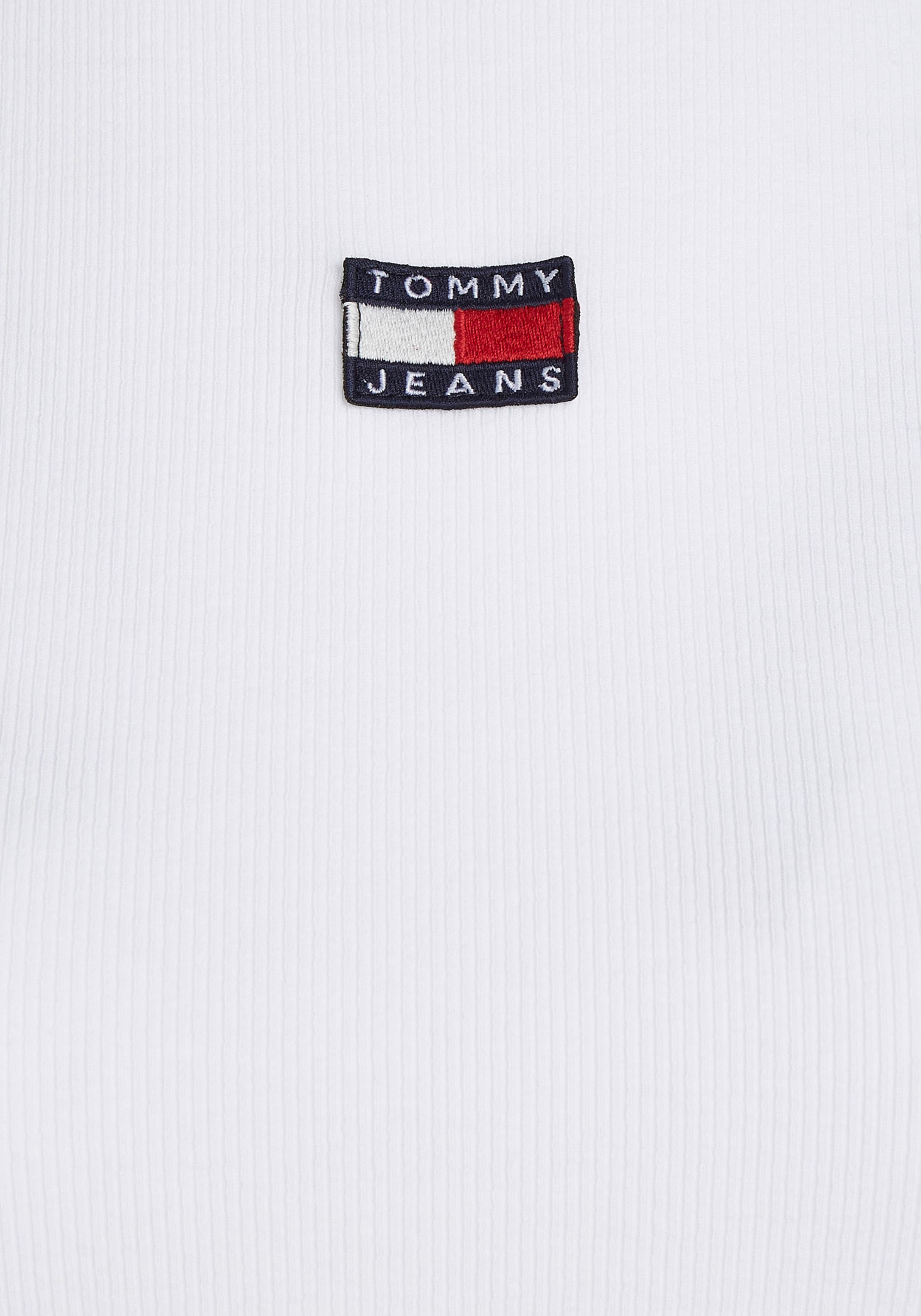 Tommy Jeans T-Shirt »TJW BBY RIB XS BADGE«, mit Logo-Badge