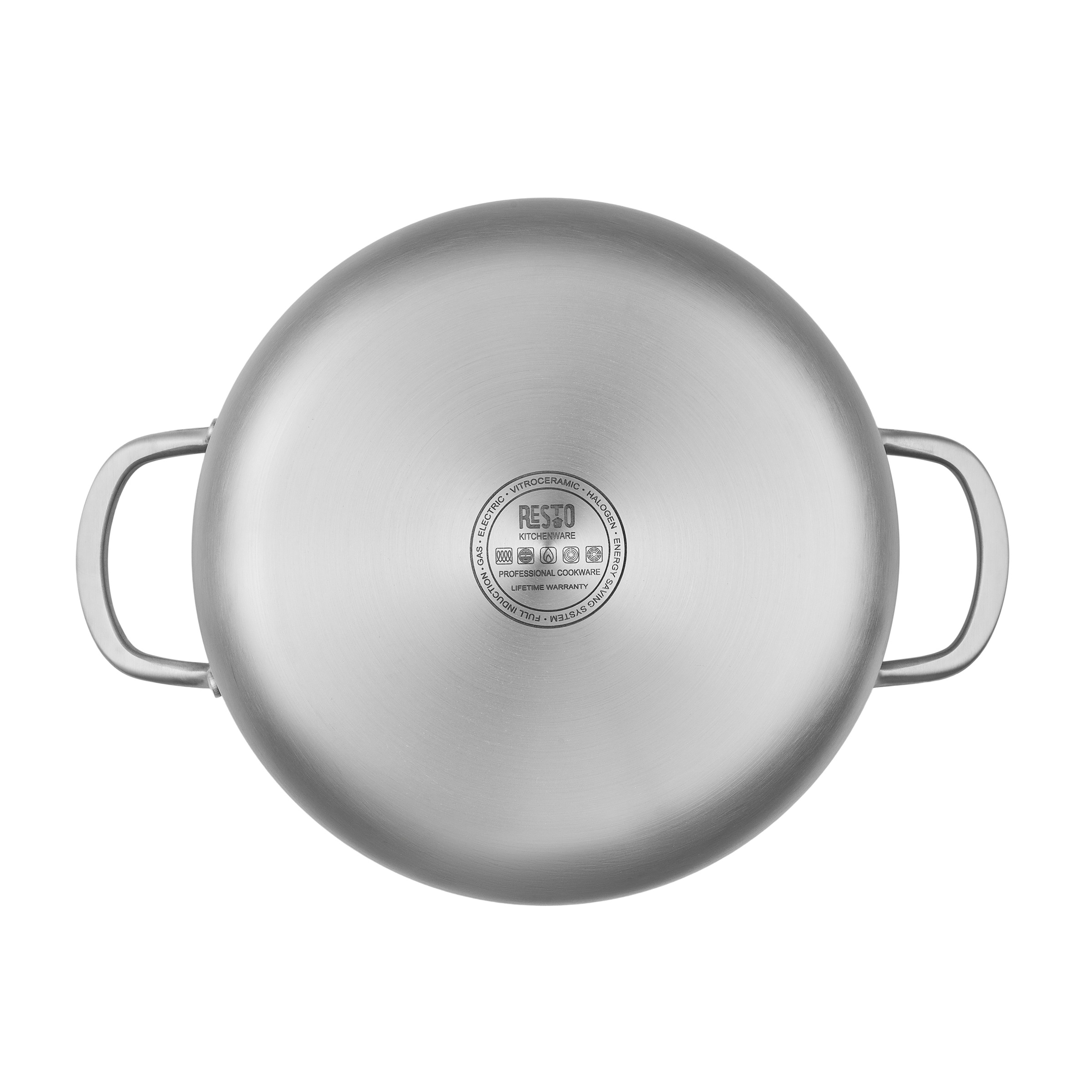 RESTO Kitchenware Kochtopf »CORVUS mit Glasdeckel, TRI-PLY- Aufbau – 3-lagige Konstruktion« 1 tlg. Aluminium | Edelstahl 18/10