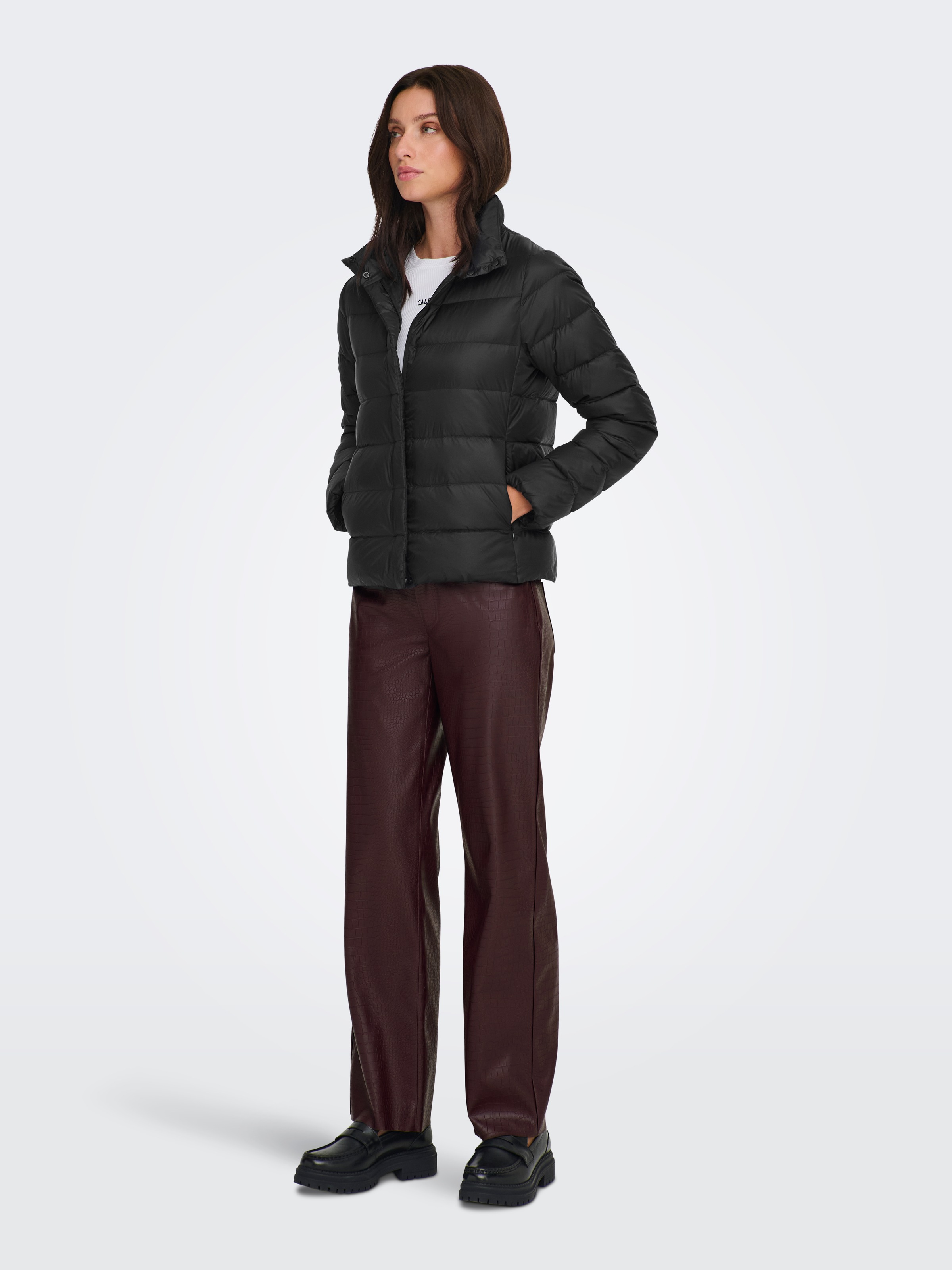 Steppjacke ONLY "ONLRUBY QUILTED DOWN JACKET OTW", Damen, Gr. L, schwarz, Web, Obermaterial: 100% Nylon, unifarben, regular fit, Jacken Steppjacke 3