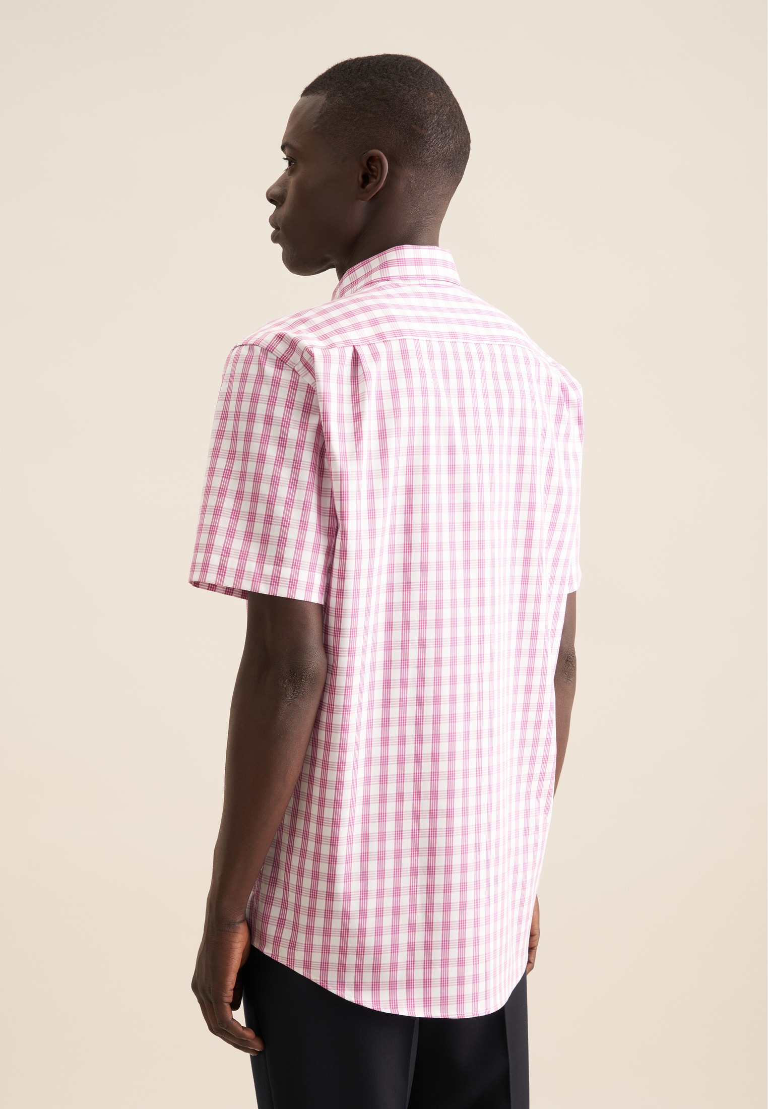 seidensticker Businesshemd »Regular«, Regular Kurzarm Button-Down-Kragen Karo