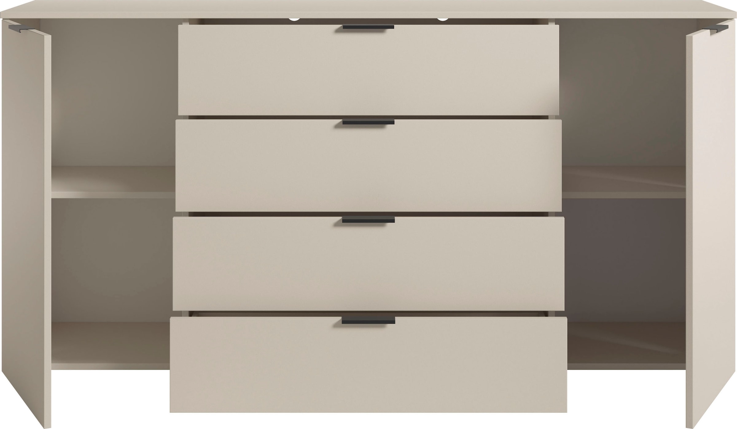 HBZ Sideboard »Linz Kommode, BxHxT 180x90x40cm«, (1 St.), Breite 180cm,Lip-Griff, Melaminbeschichtung