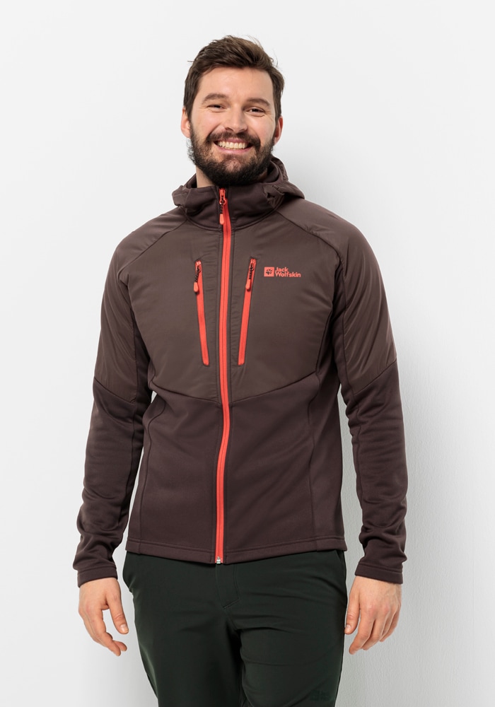 Jack Wolfskin Kapuzenfleecejacke "ALPGRAT PRO INS FZ M", mit Kapuze