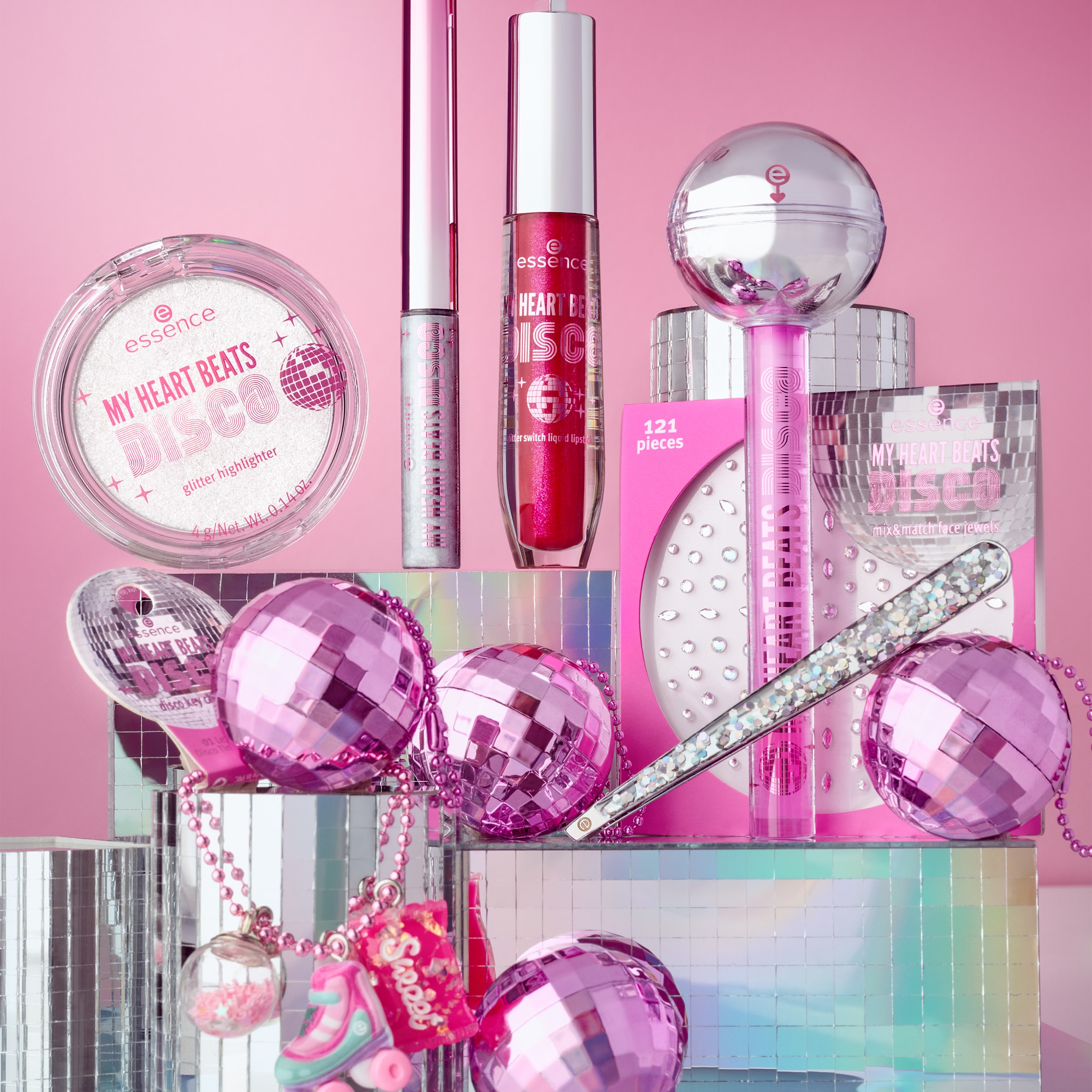 Essence Lipgloss-Set »MY HEART BEATS DISCO«, (Set, 4 tlg.), mit süßem Kirschduft
