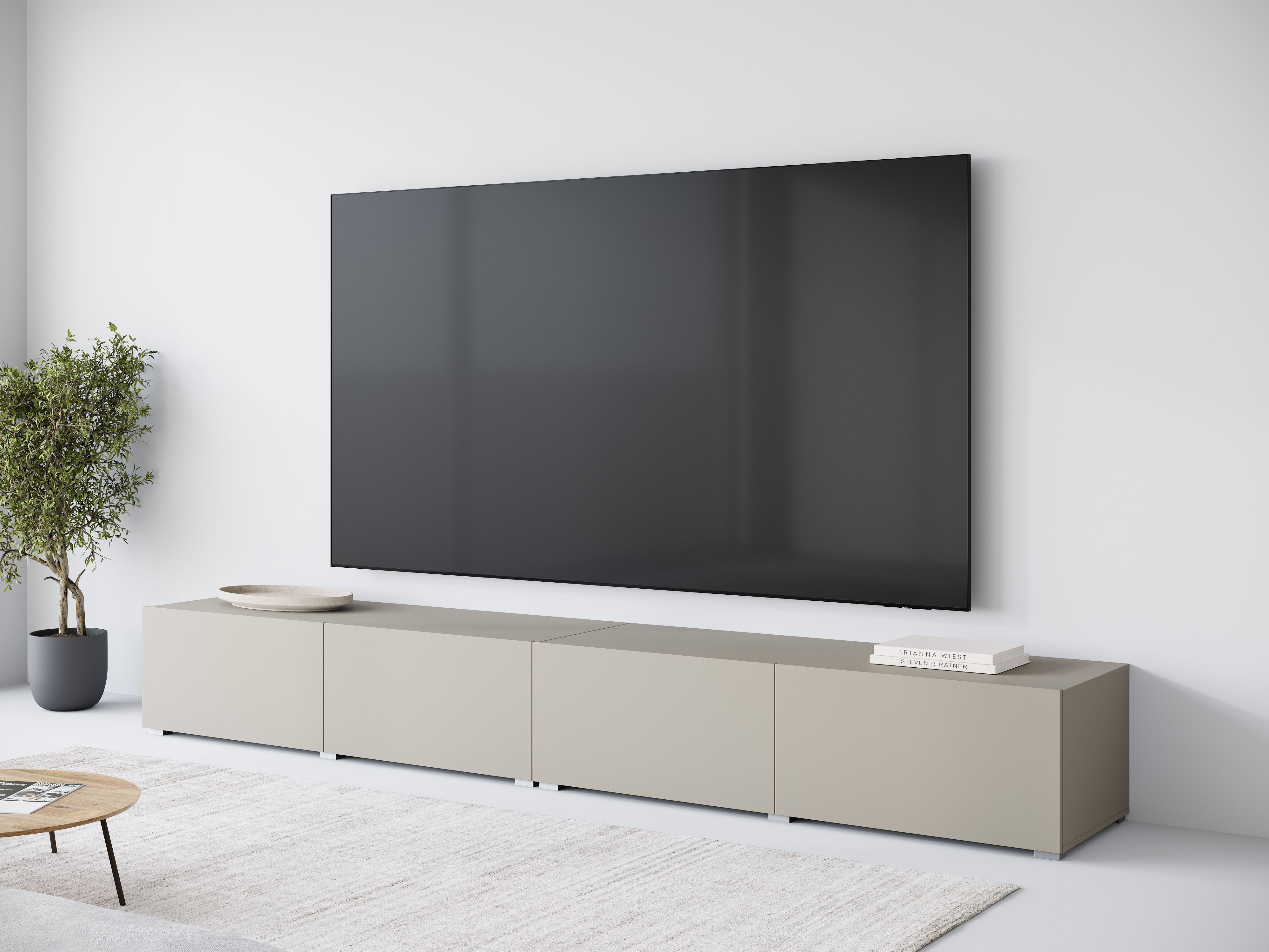 OTTO home Lowboard "Denver Erlebe die Weltmeisterschaft im XXL-Format" Elegantes TV-Möbel 300 cm, speziell für bis zu 98-Zoll Fernseher