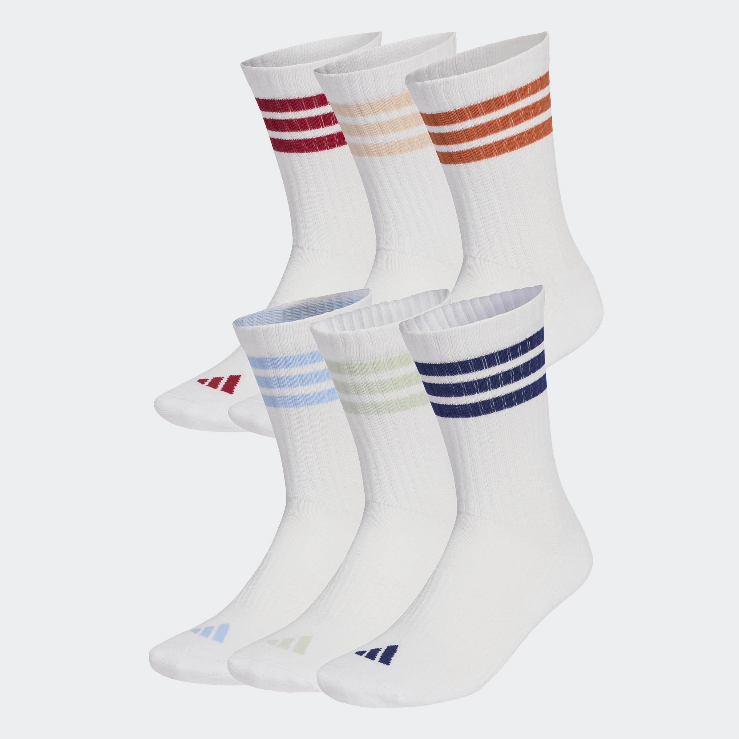 adidas Performance Sportsocken "3-STREIFEN ESSENTIALS CUSHIONED CREW 6ER-PACK" 6 Paar tlg.