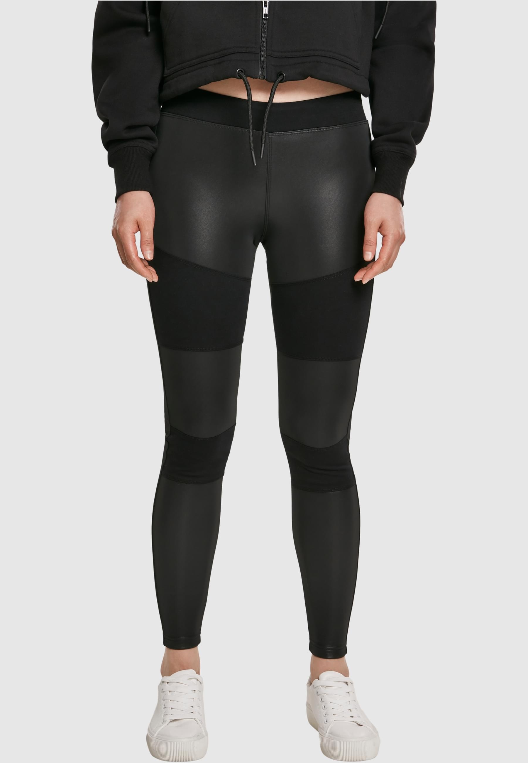 URBAN CLASSICS Leggings »Urban Classics Damen Ladies Fake Leather Tech Leggings«, (1 tlg.)