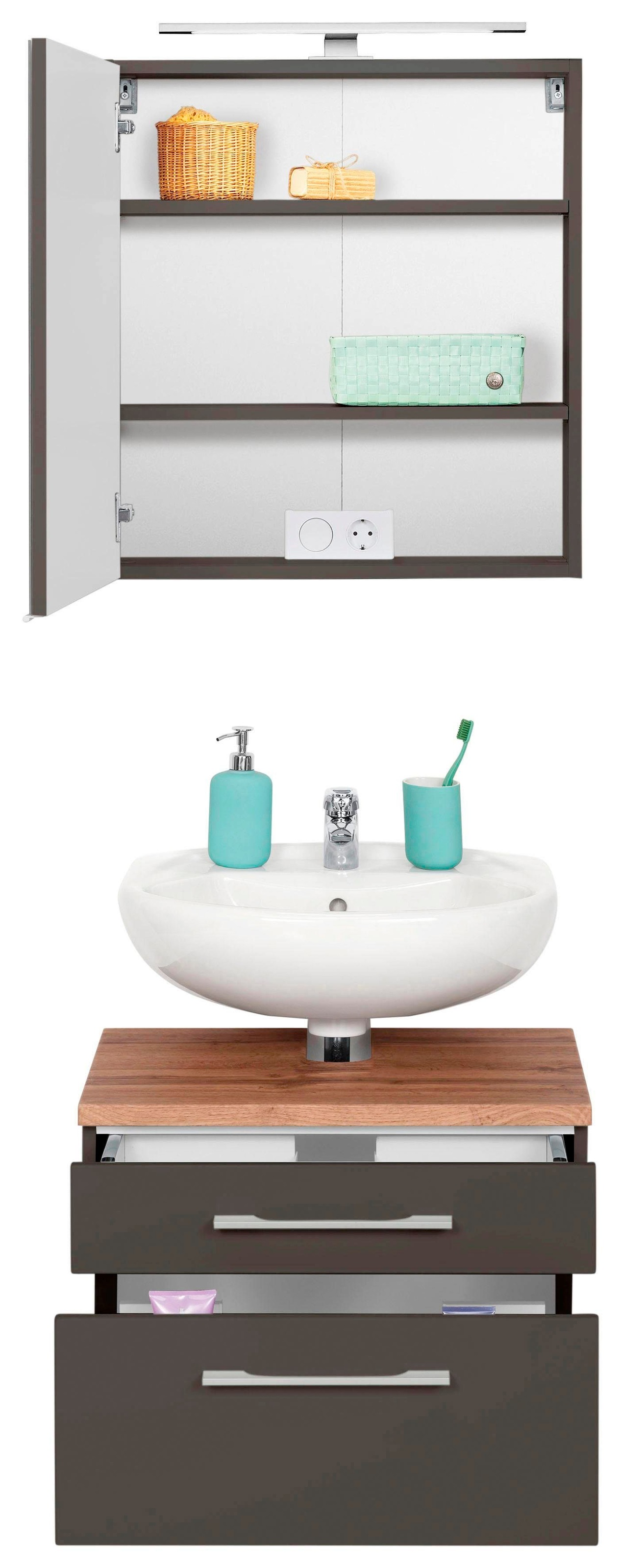 welltime Badmöbel-Set "Davos" 2 Stk. tlg. günstig online kaufen