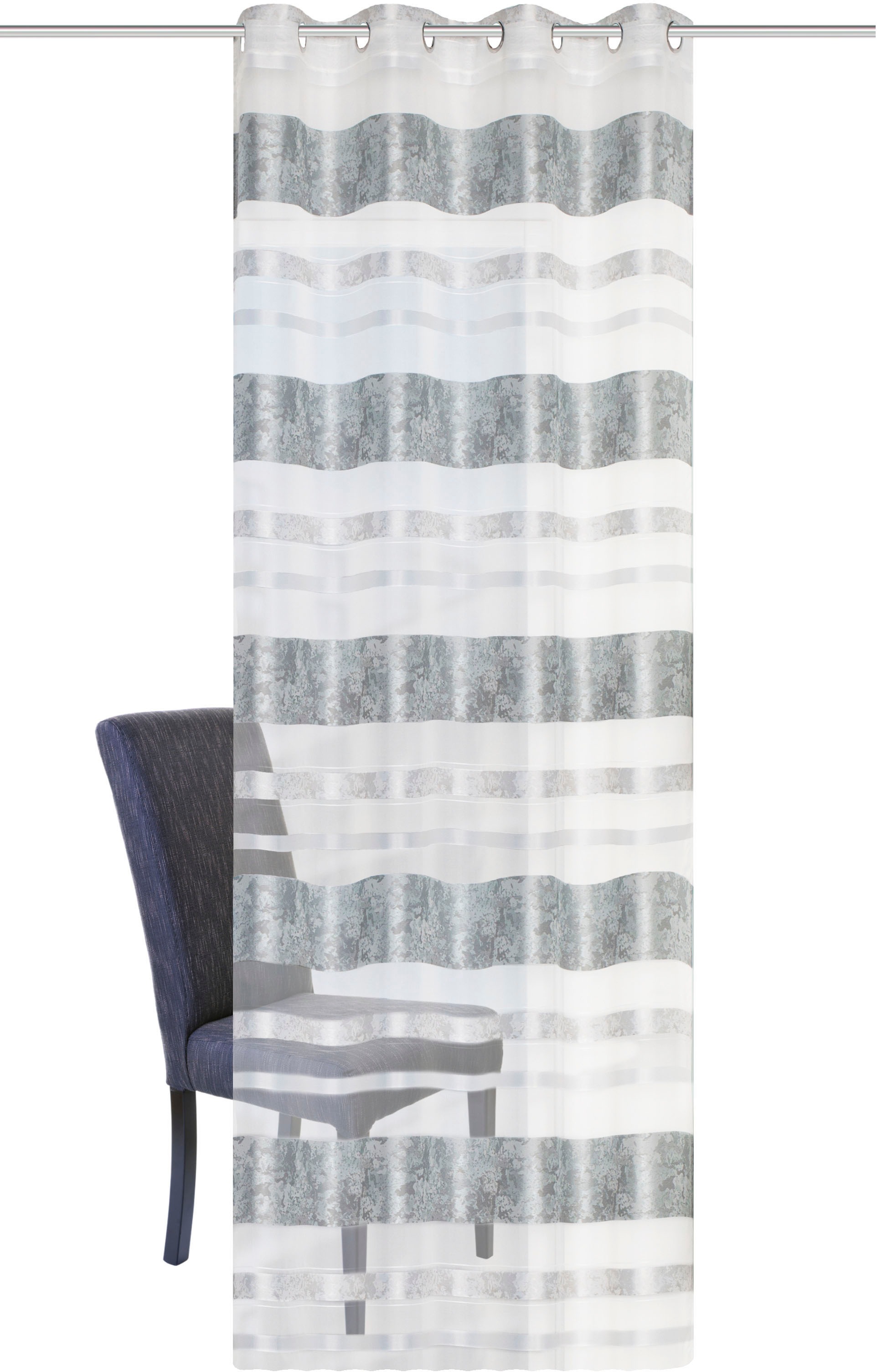 HOME WOHNIDEEN Vorhang "KIRAN" Ösen 1 Stk. tlg. HxB: 245x140, Jacquardmuste günstig online kaufen