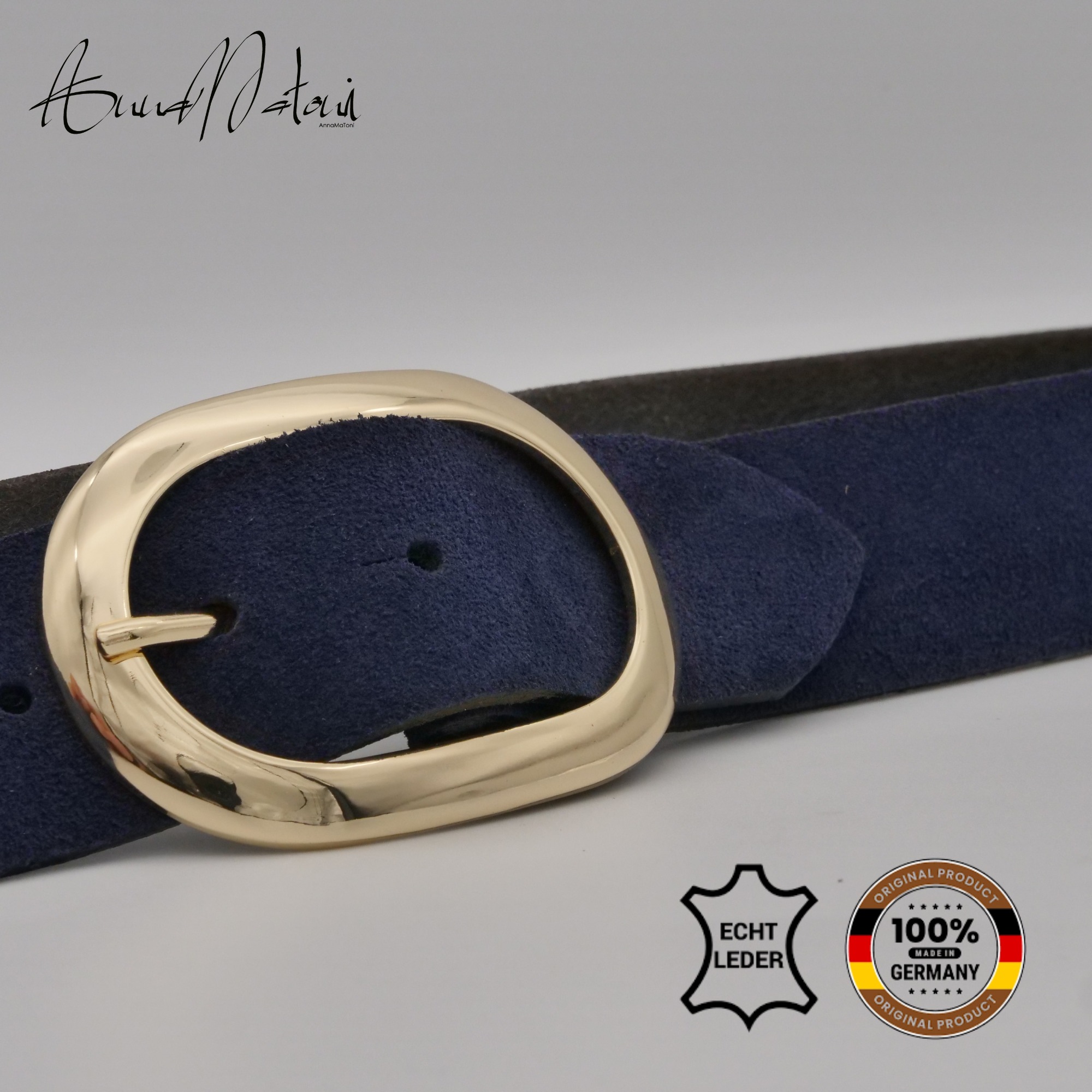 AnnaMatoni Ledergürtel "AnnaMatoni Damen Ledergürtel in hochwertigem Velour günstig online kaufen