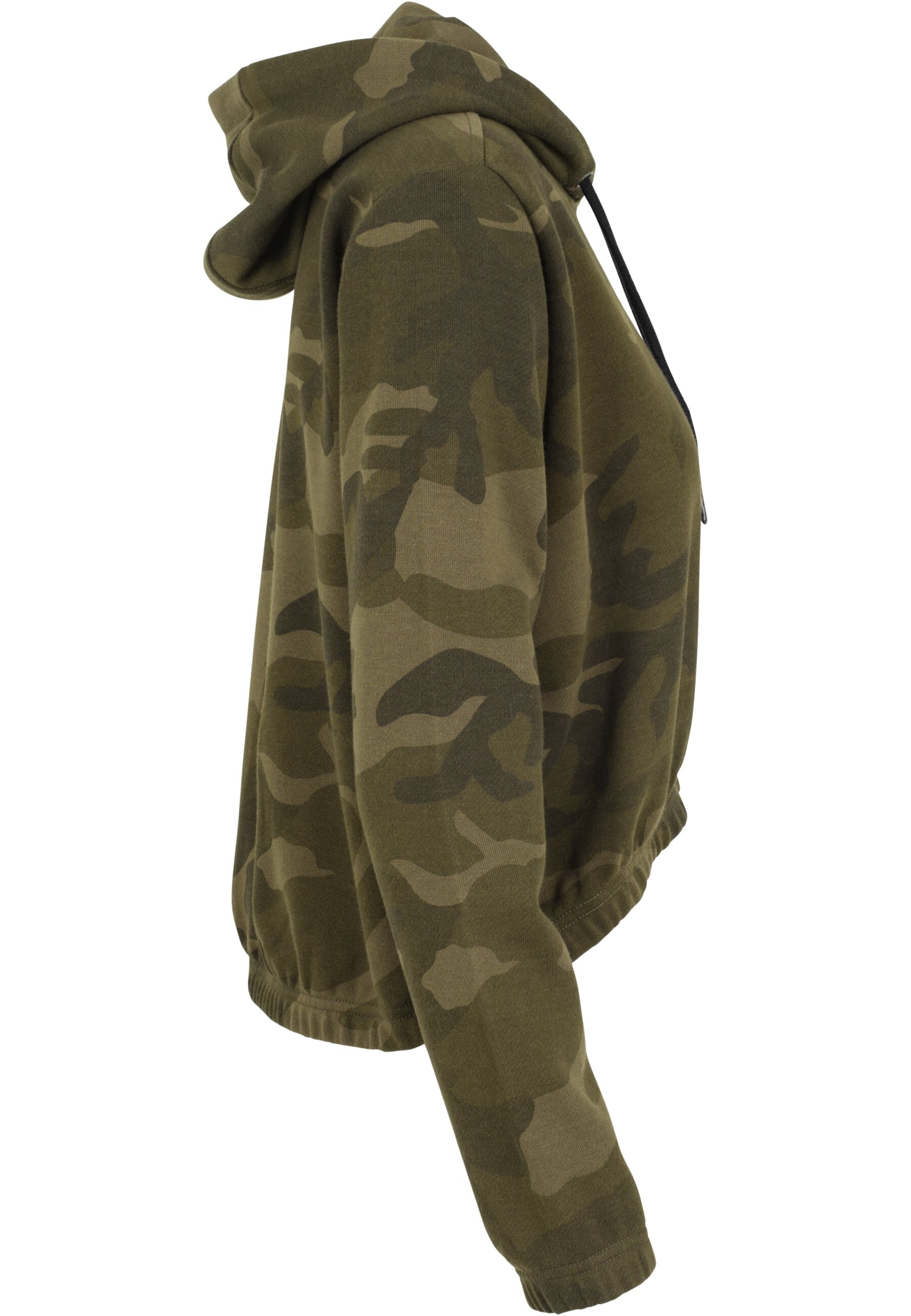 URBAN CLASSICS Rundhalspullover »Urban Classics Damen Ladies Camo Cropped Hoody«, (1 tlg.)