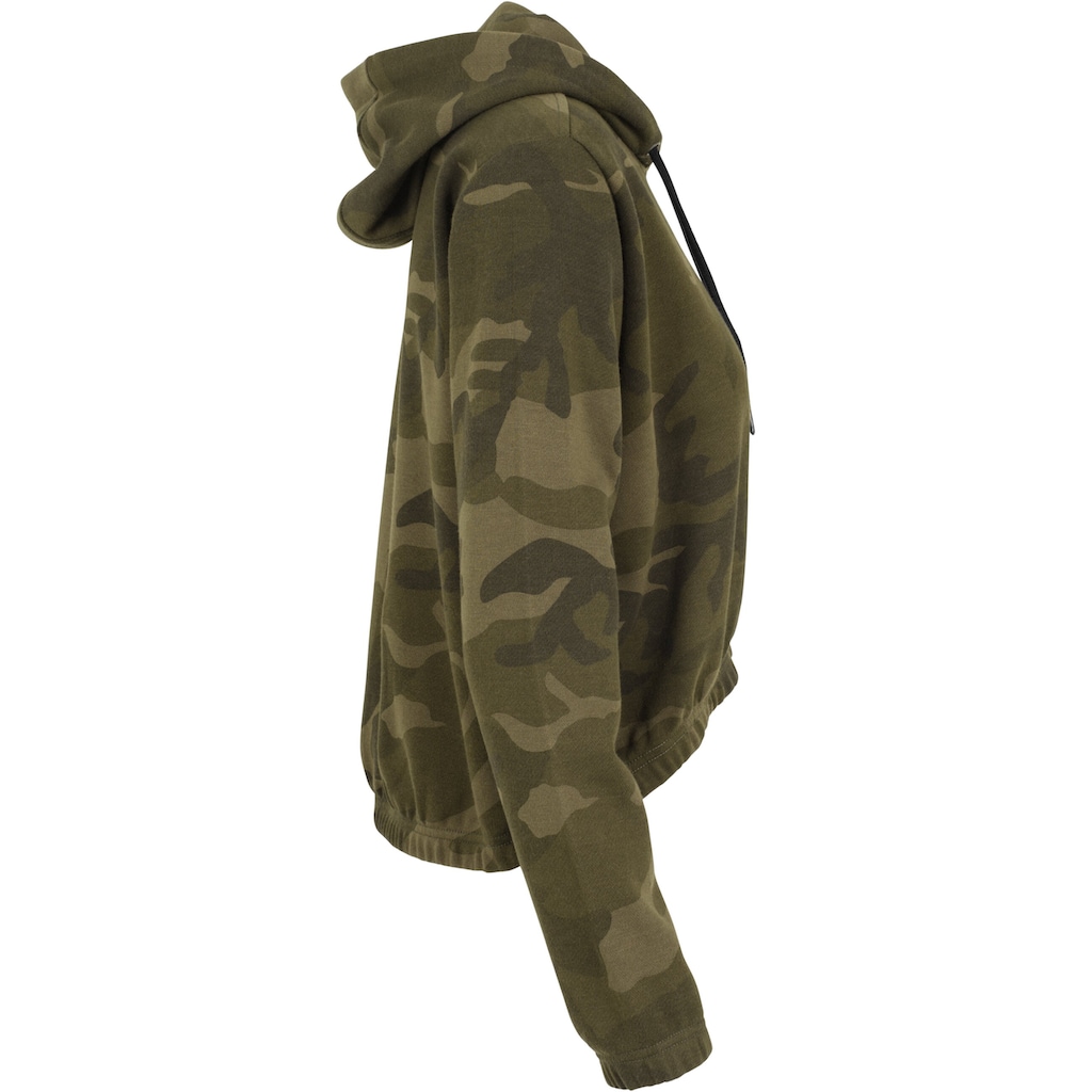 URBAN CLASSICS Rundhalspullover »Urban Classics Damen Ladies Camo Cropped Hoody«, (1 tlg.)