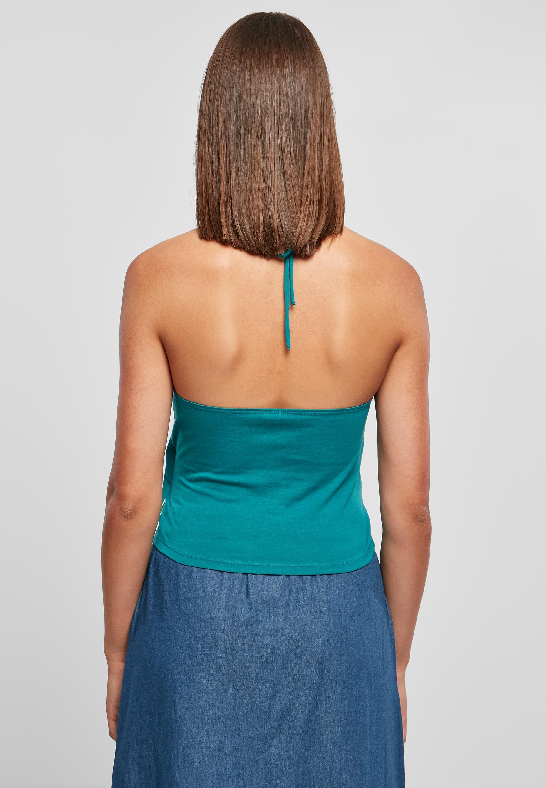 URBAN CLASSICS Muskelshirt »Urban Classics Damen Ladies Short Wraped Neckholder Top«, (1 tlg.)