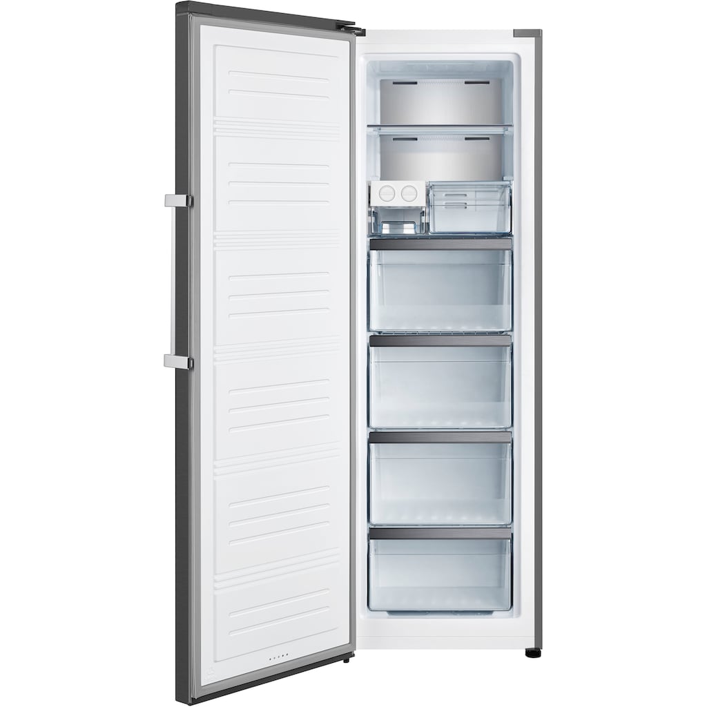 Hanseatic Gefrierschrank »HGS18560DA2I«, 185,5 cm hoch, 59,5 cm breit, NoFrost, Schnellgefrierfunktion, Display, Türalarm