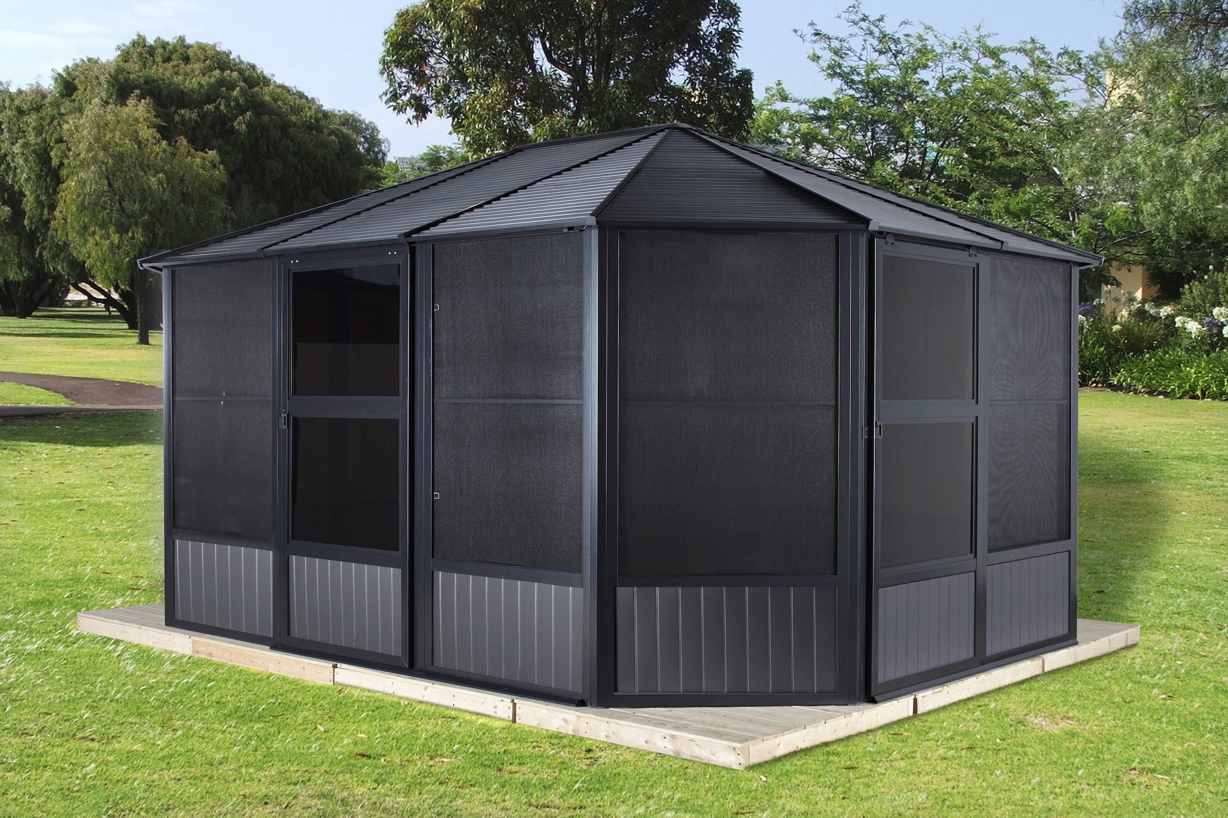 Sojag Pavillon »Charleston 12x12«, Wintergarten, BxT: 384x384 cm