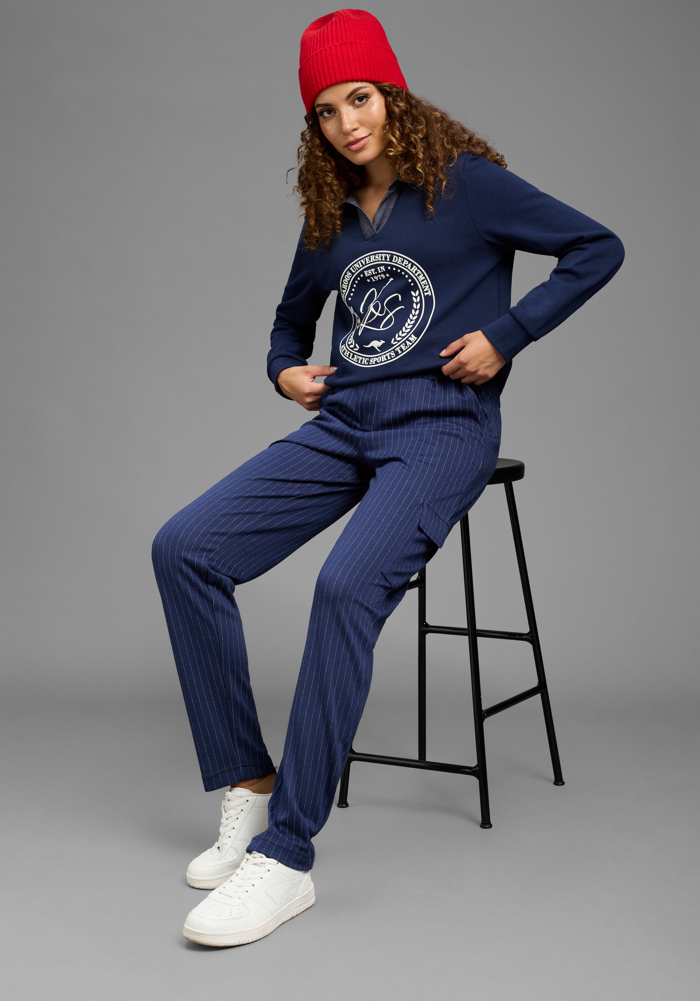 KangaROOS Wirkhose  bequeme Passform, aus elastischem Jersey-Material