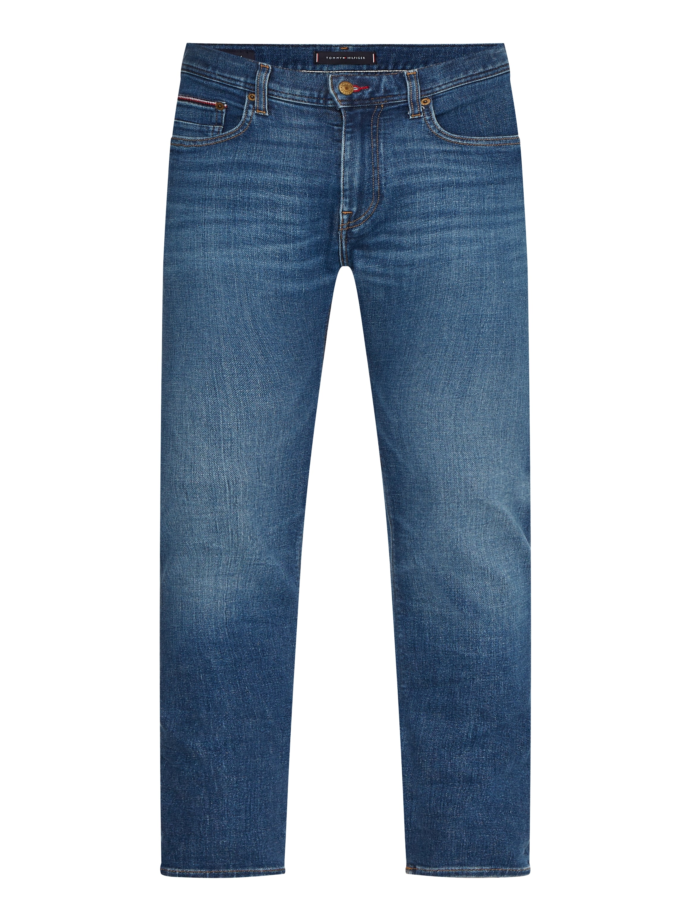 Tommy Hilfiger 5-Pocket-Jeans »SLIM BLEECKER mit bestellen Hilfiger ▷ | am Leder-Batch hinteren Tommy BAUR Bundabschluss PSTR«