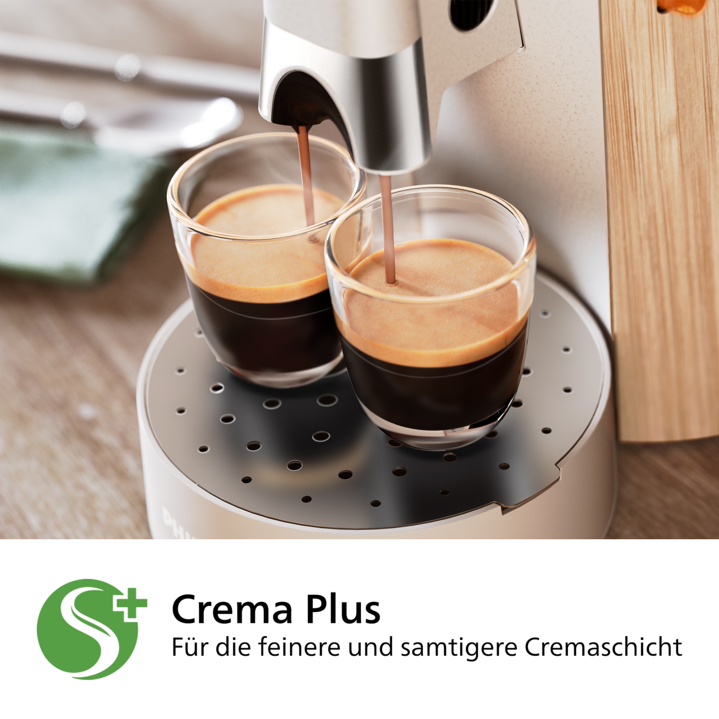 Philips Senseo Kaffeepadmaschine »Select CSA240/05, mit 37 % biobasiertem Kunststoff, Intensity Plus,«, Memo-Funktion für 3 Geschmacksrichtungen, Crema Plus, Seidenweiß
