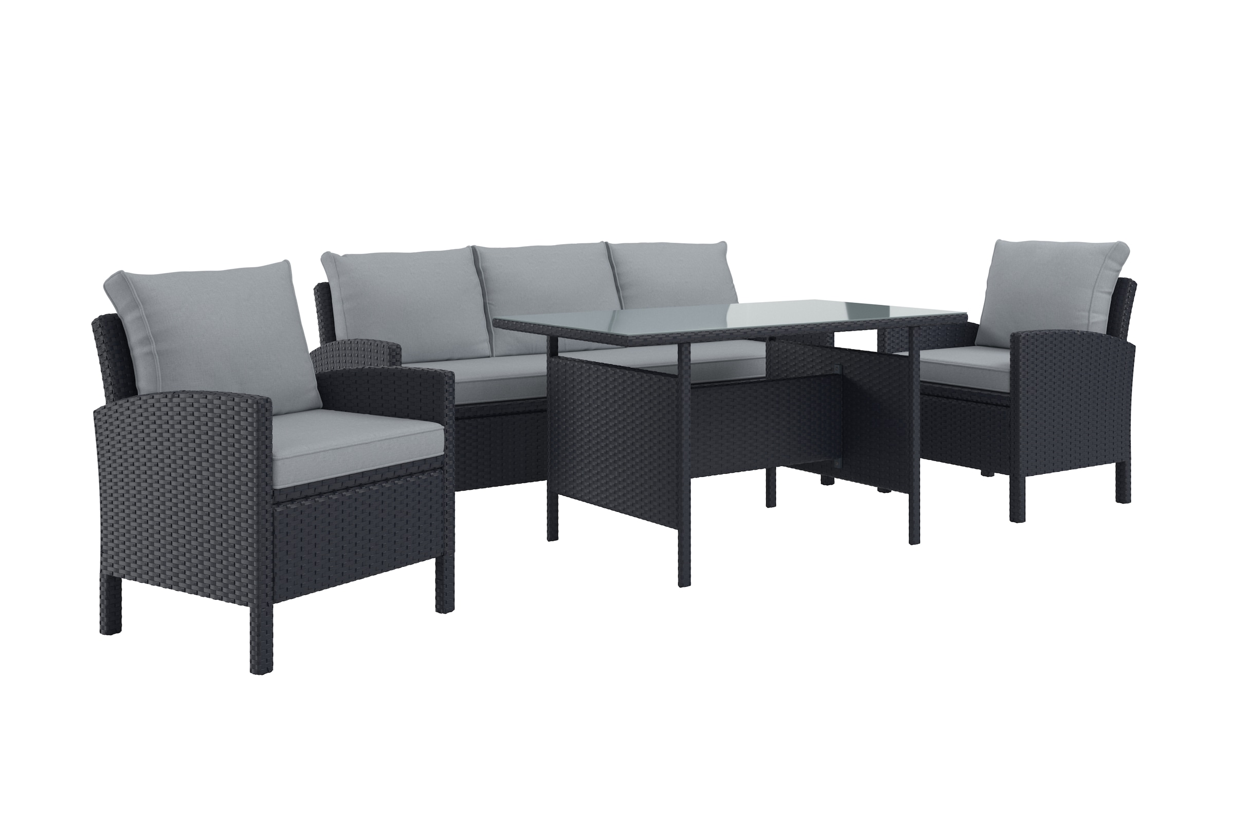 KONIFERA Gartenlounge-Set ""Brooklyn"" Set, 1x 3er Sofabank, 2 Sessel, Tisc günstig online kaufen