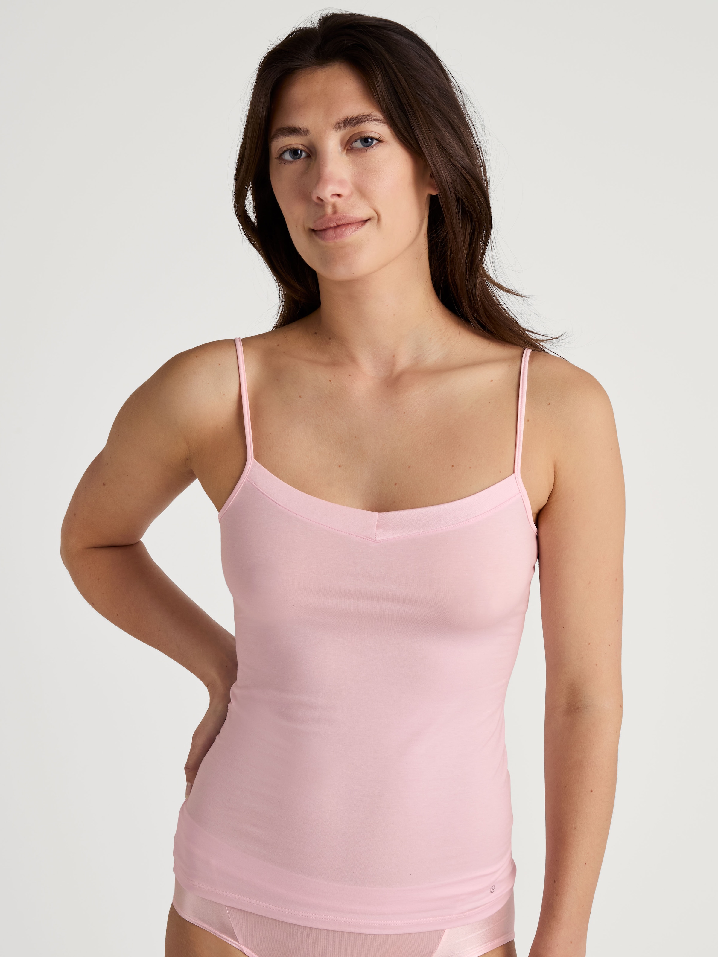 CALIDA Spaghettitop "Cate", Satin-Einsatz, Single Jersey Qualität, elastisc günstig online kaufen