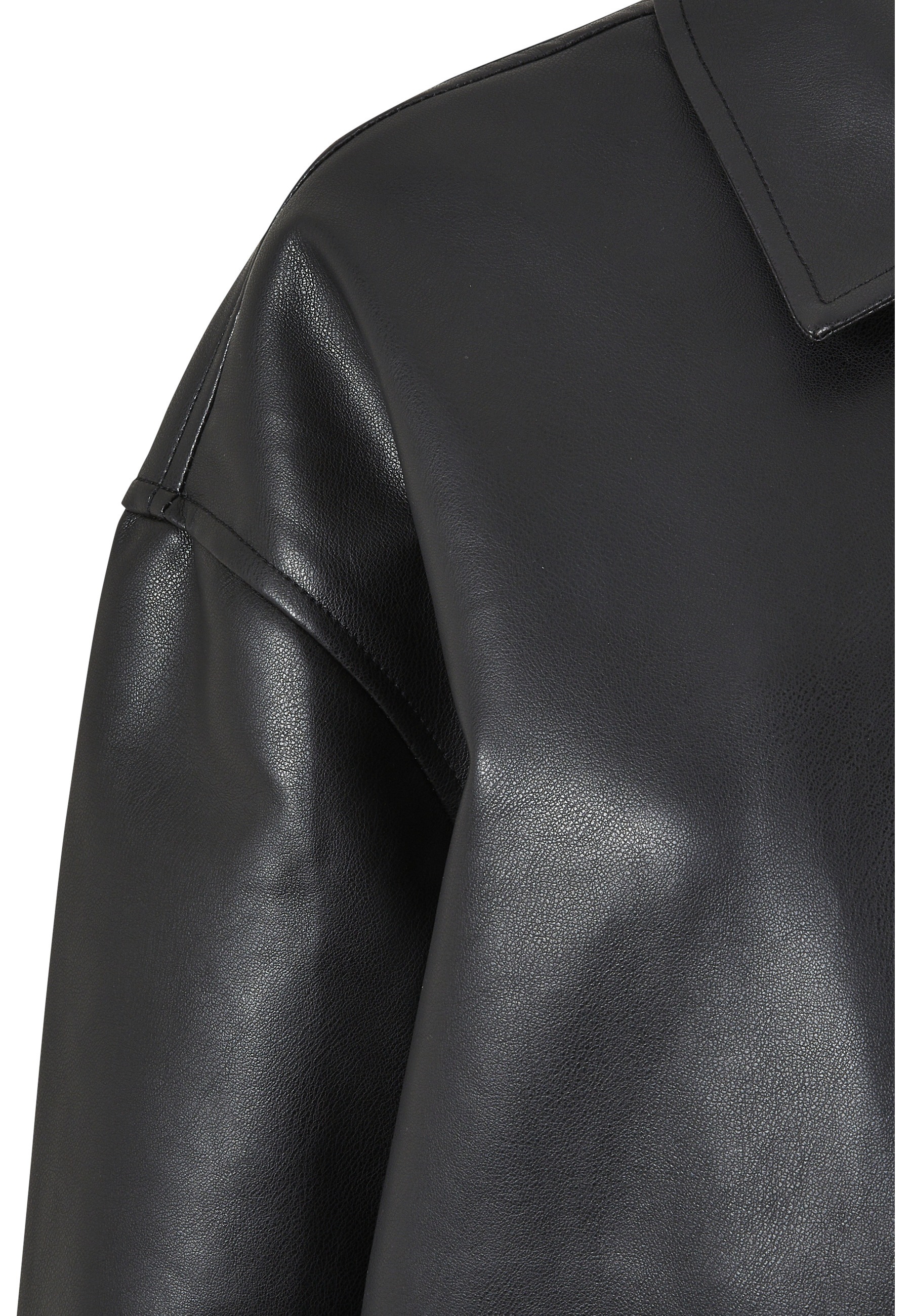 URBAN CLASSICS Winterjacke »Urban Classics Damen Ladies Faux Leather Coat« 1 Stk. tlg. ohne Kapuze