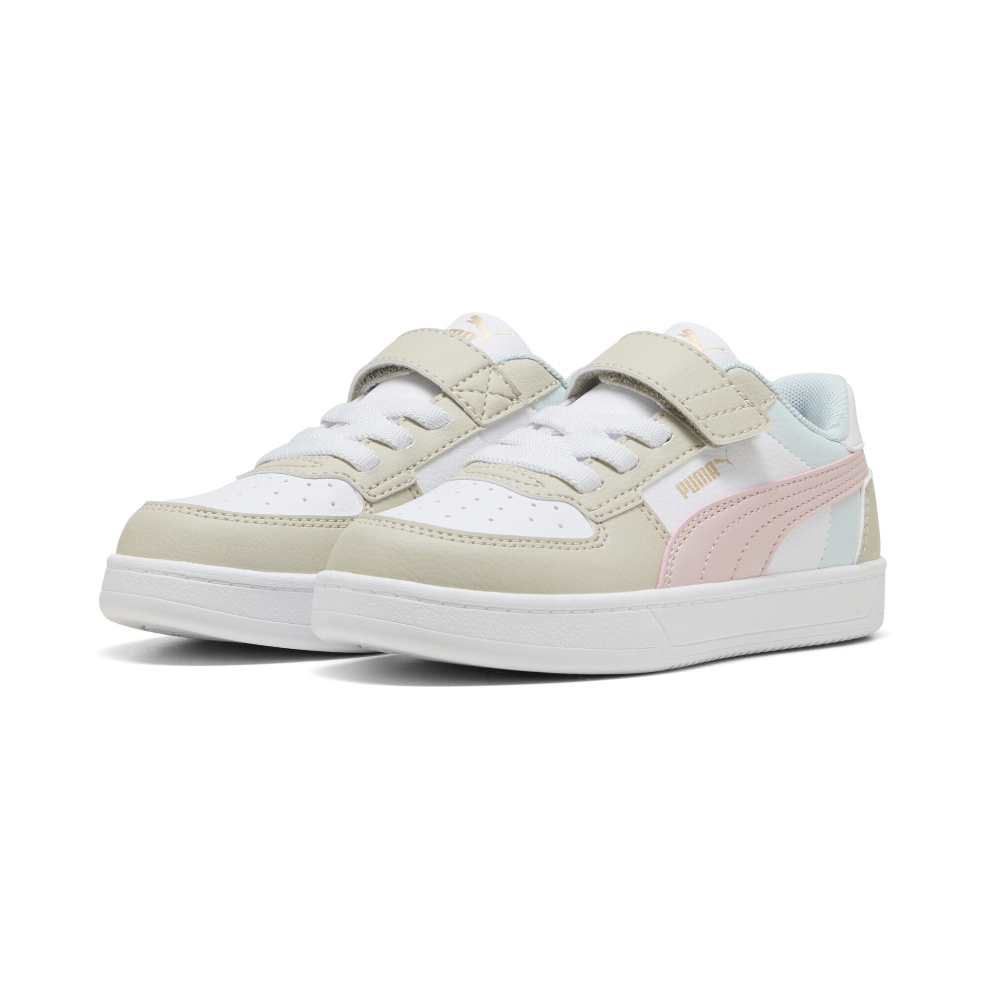 PUMA Kinder Sneaker "Caven 2.0 Block Sneakers Kinder", Gr. 30, weiß, Obermaterial: Synthetik, Textil; Futter: Textil; Innensohle: Textil; Laufsohle: