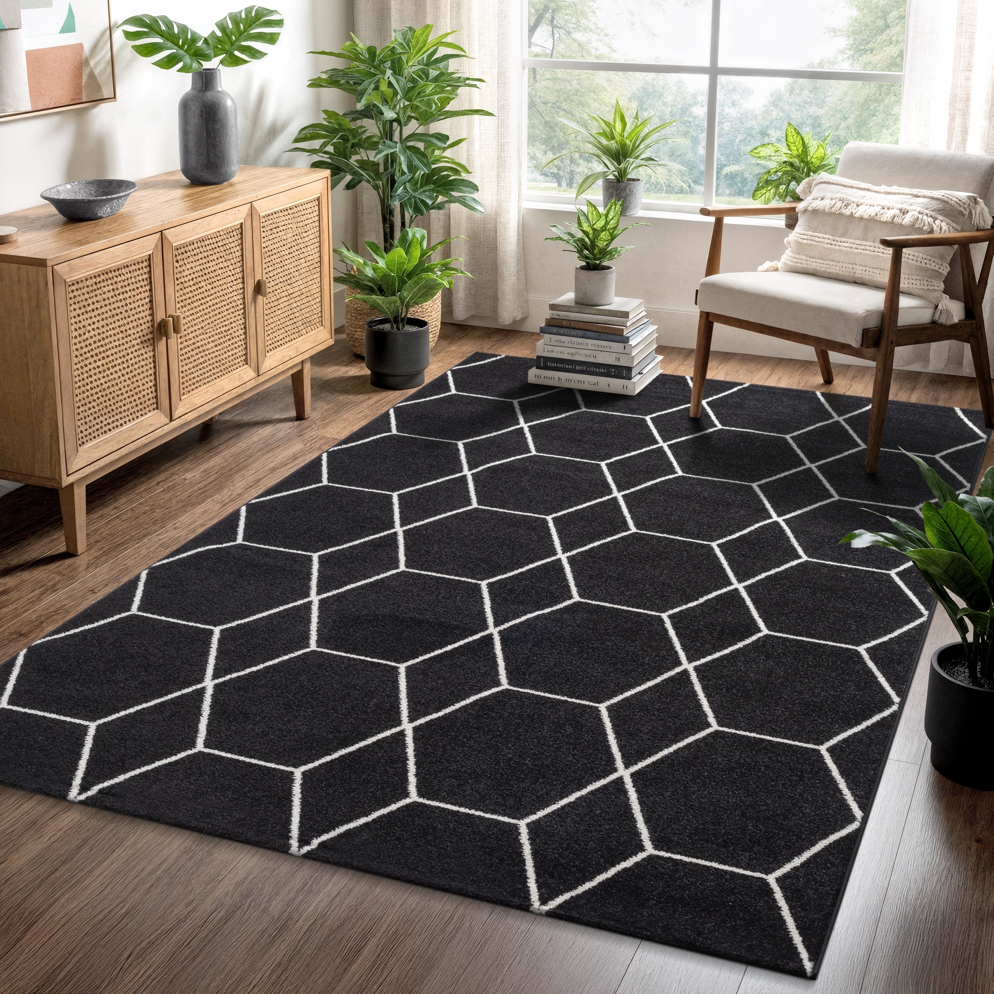 SANAT Trellis Rug Beige 200cm 4