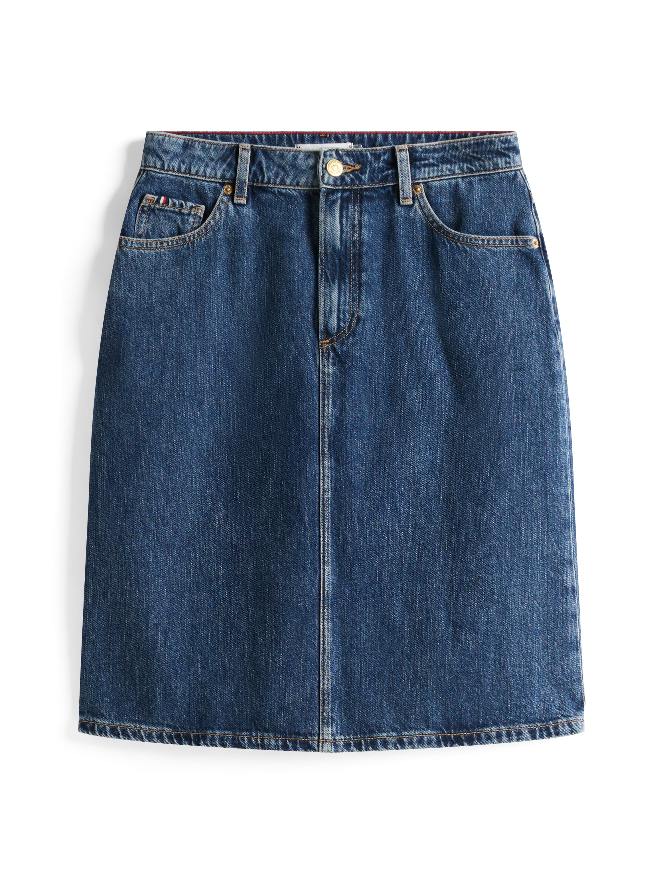 Tommy Hilfiger Jeansrock »DNM DEE STRAIGHT KNEE RW SKIRT«