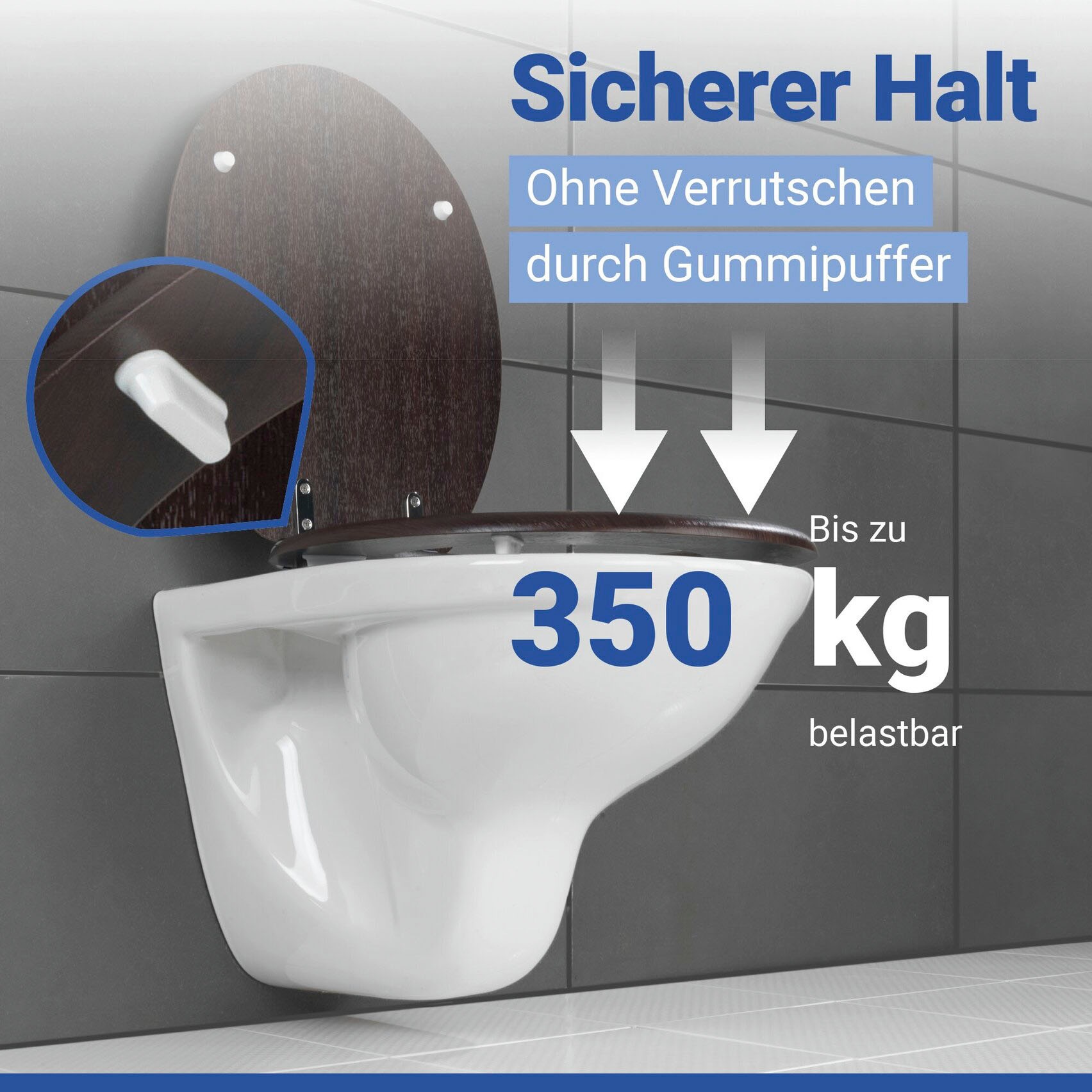 WENKO WC-Sitz »Wenge« Mit Absenkautomatik