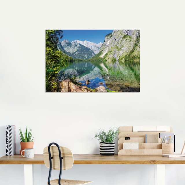 Artland Wandbild »Obersee Berchtesgadener Land in Bayern«, Berge &  Alpenbilder, (1 St.), als Alubild, Leinwandbild, Wandaufkleber oder Poster  in versch. Größen kaufen | BAUR