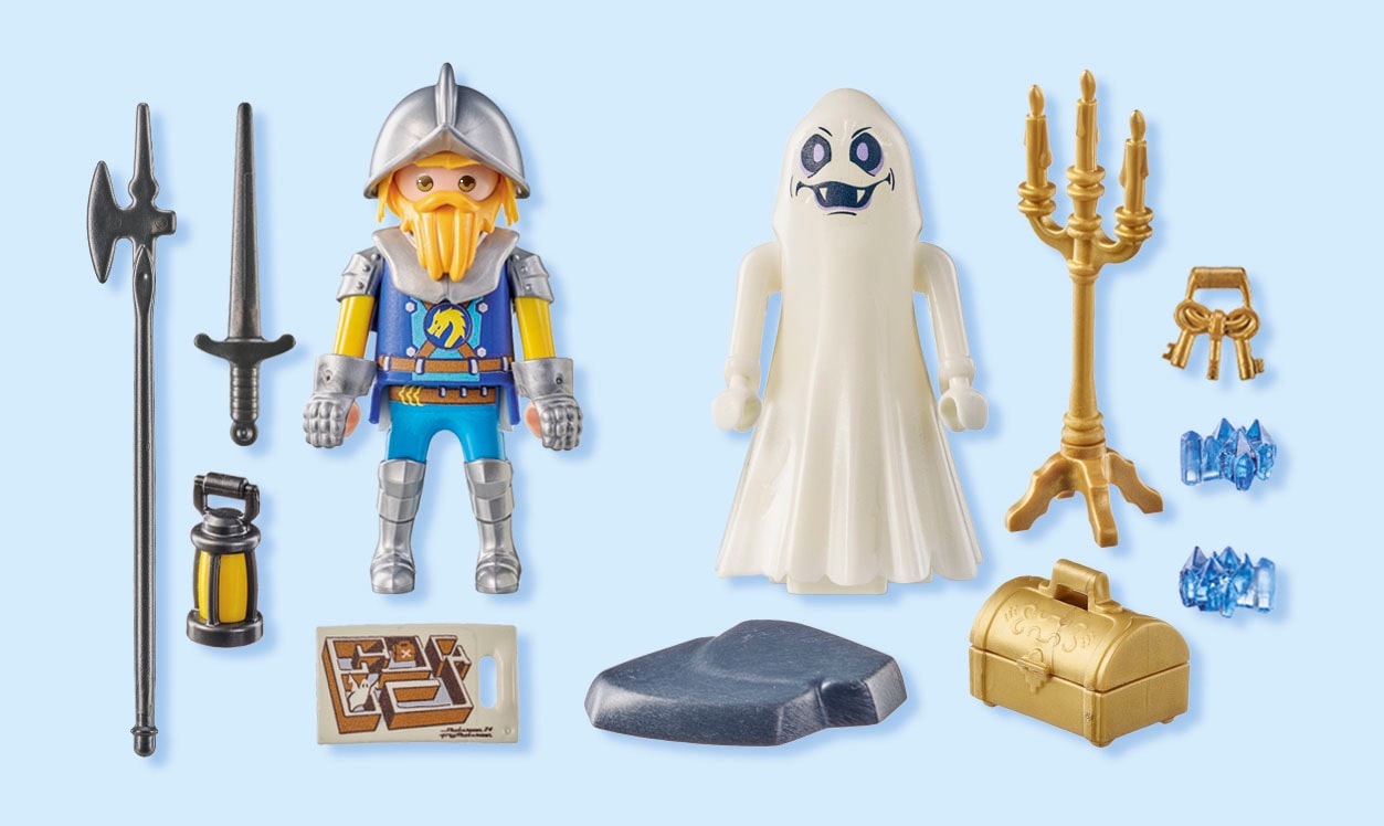 Playmobil® Konstruktions-Spielset »Schlossgespenst und Ritter (71797), Playmobil Novelmore«, (18 St.)