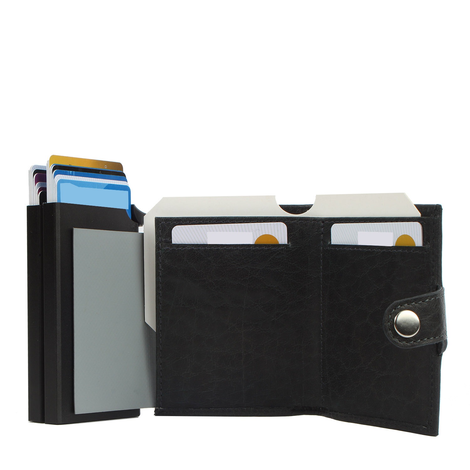 Margelisch Mini Geldbörse »noonyu double leather«, RFID Kreditkartenbörse aus Upcycling Leder