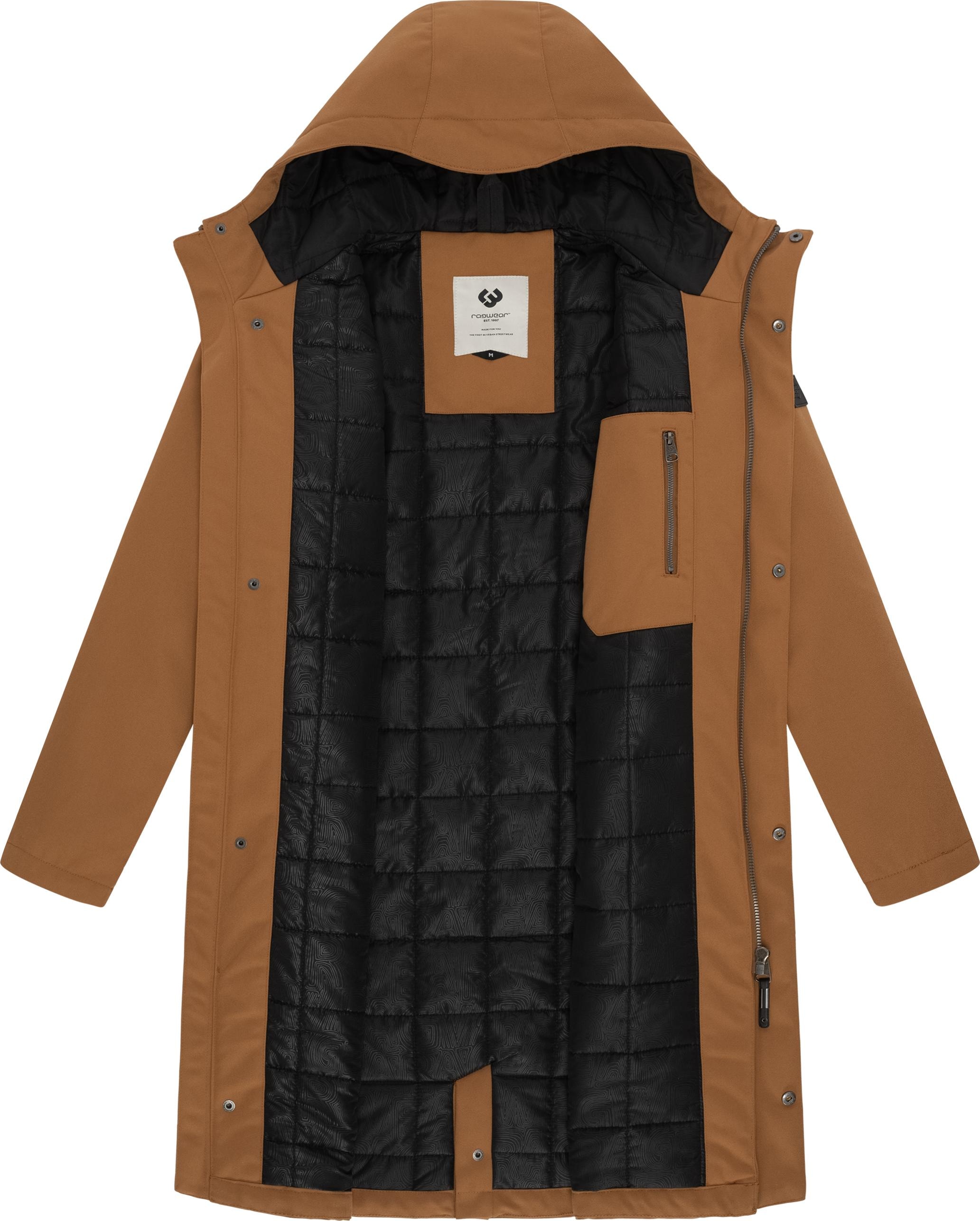 Ragwear Wintermantel »Mr Them Long«, Lange Herren Winterjacke mit Kapuze